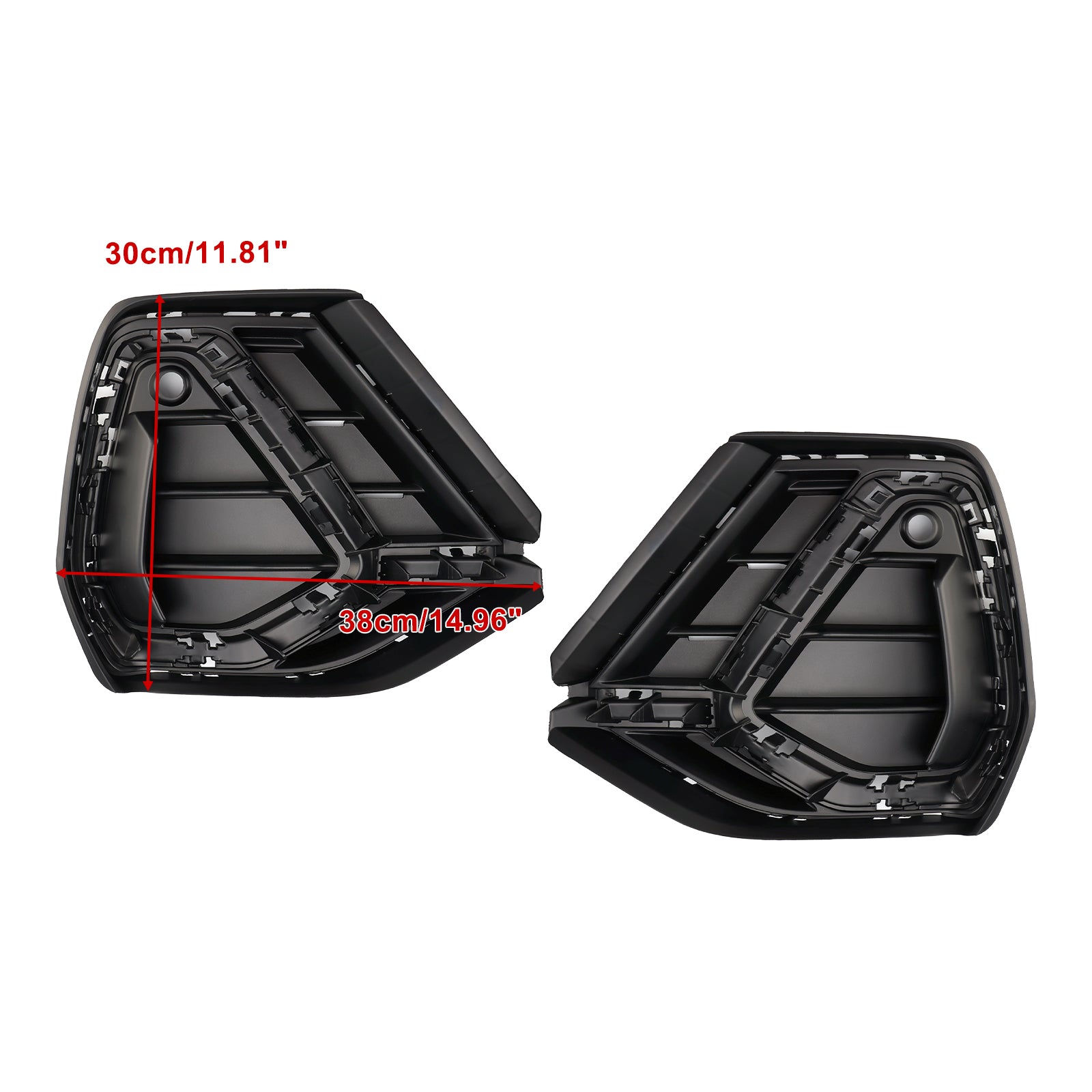 2019-2022 Audi Q3 S-Line 2PCS Gloss Black Front Bumper Grille Cover