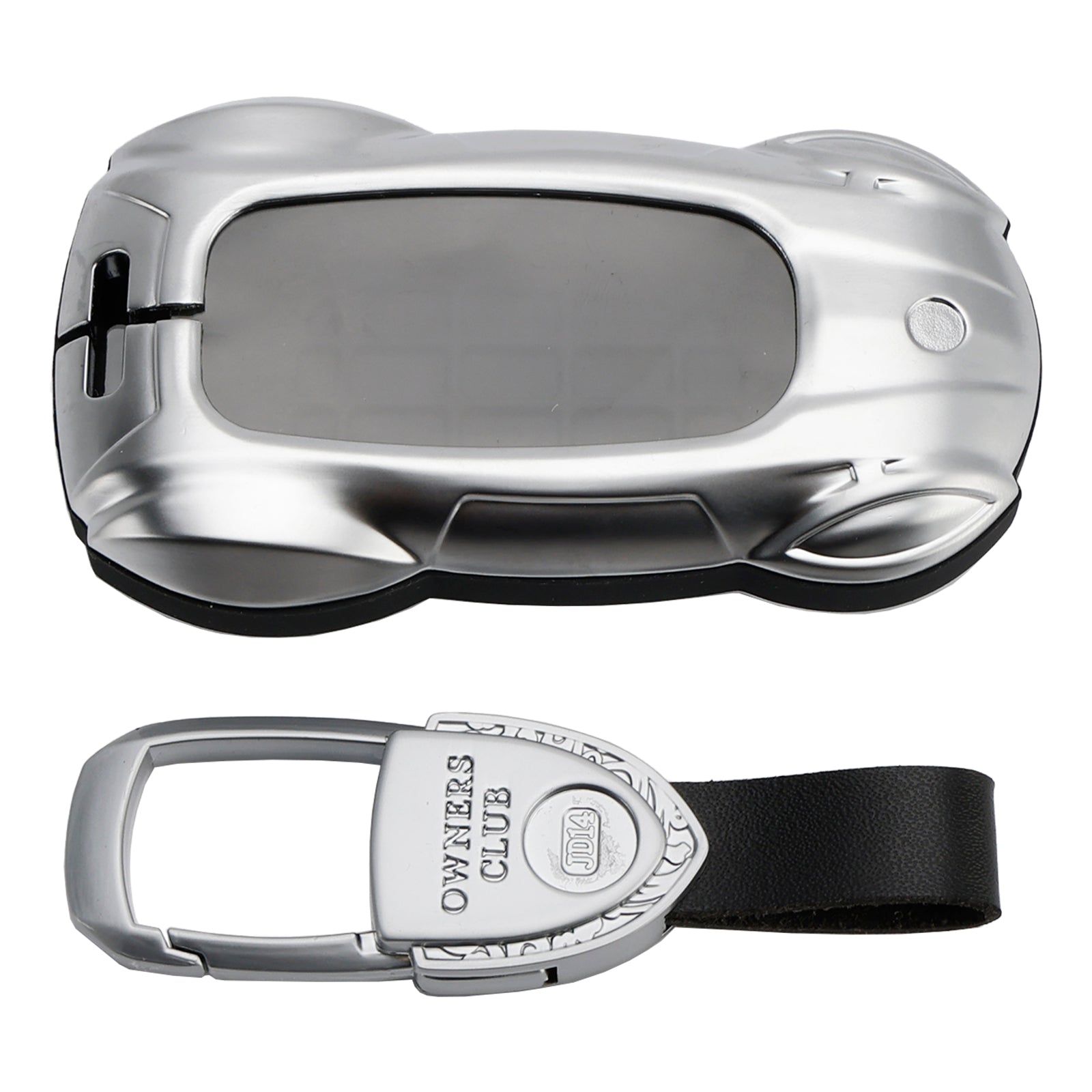 Leather Alloy Zinc Car Key Silvery Case Cover For Lexus ES260h/RX350h/LS500h