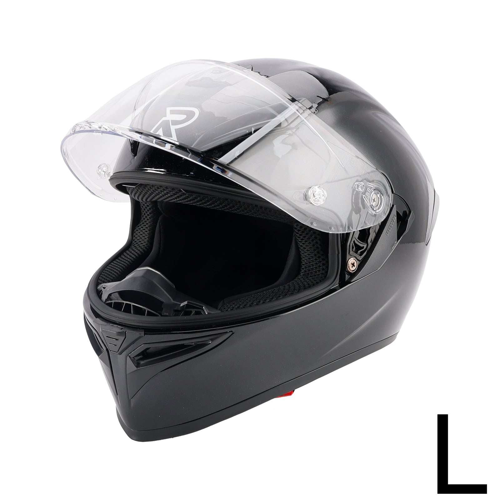 DOT Motorcycle Helmet Adult Street Full Face Gloss Black