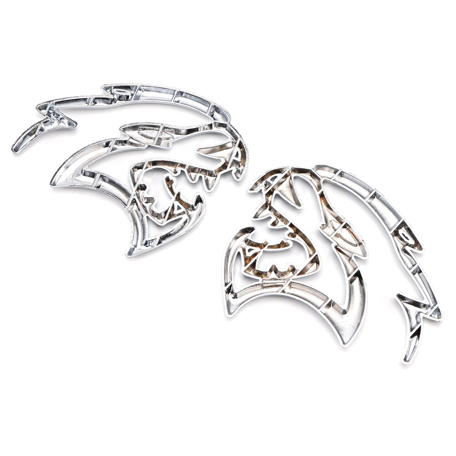 2x Hellcat Fender Side Emblem Badge Decal for SRT Hellcat Silver