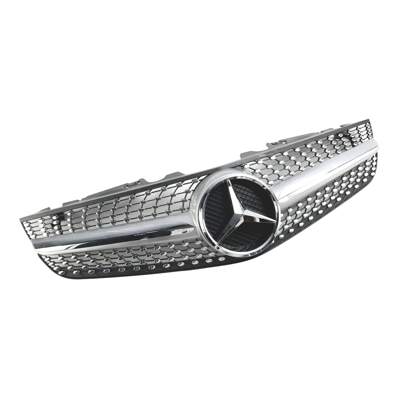 Mercedes R230 SL550 SL600 2009-2012 Diamond Front Bumper Upper Grill