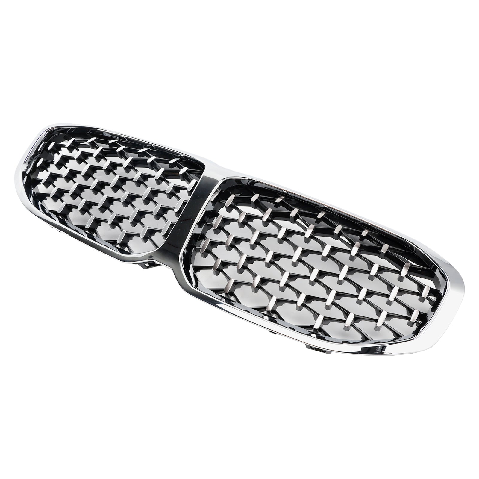 Front Kidney Grille Grill For BMW 1 Series F40 19-23 Silver Diamond Style