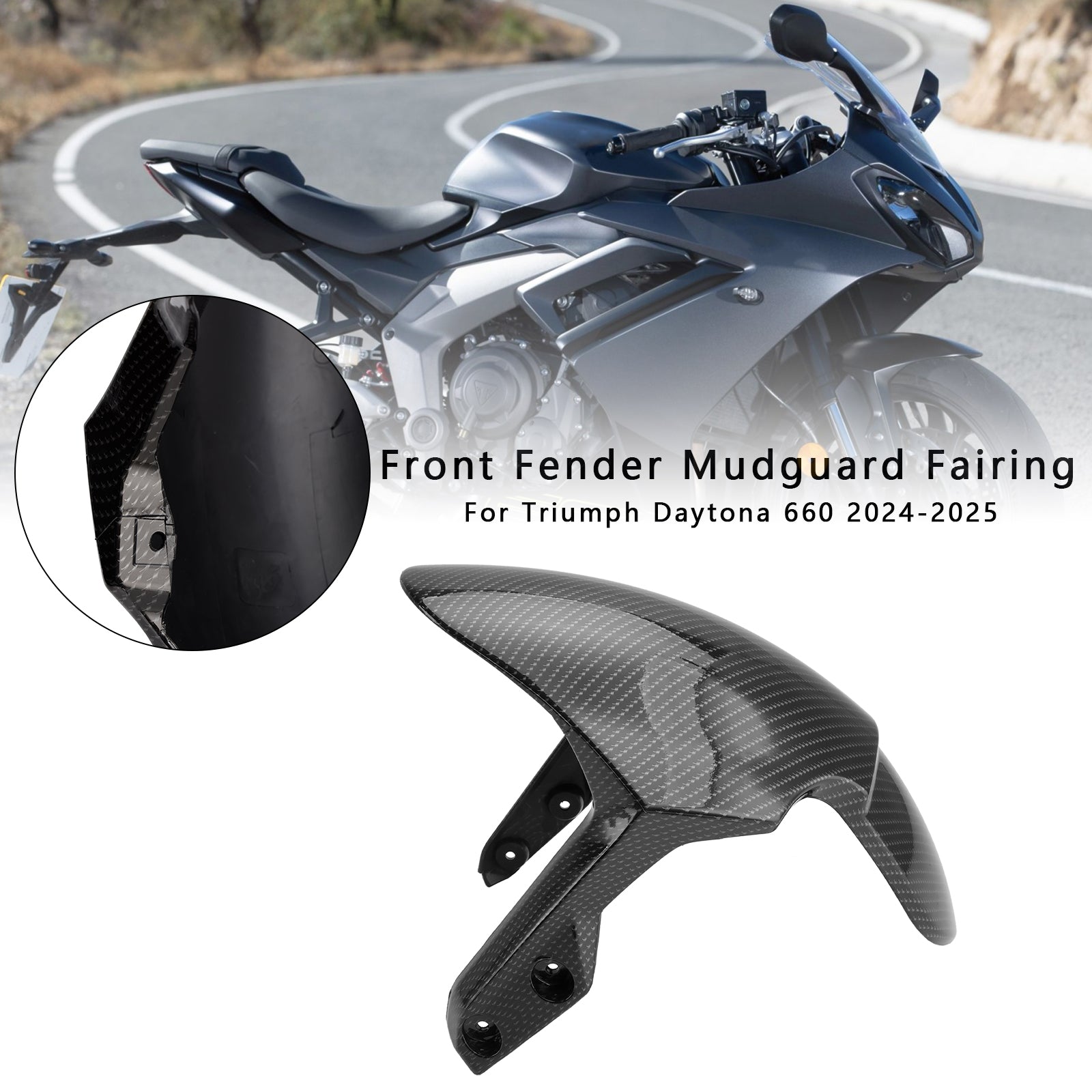 2024-2025 Daytona 660 Front Fender Mudguard Fairing Cowl