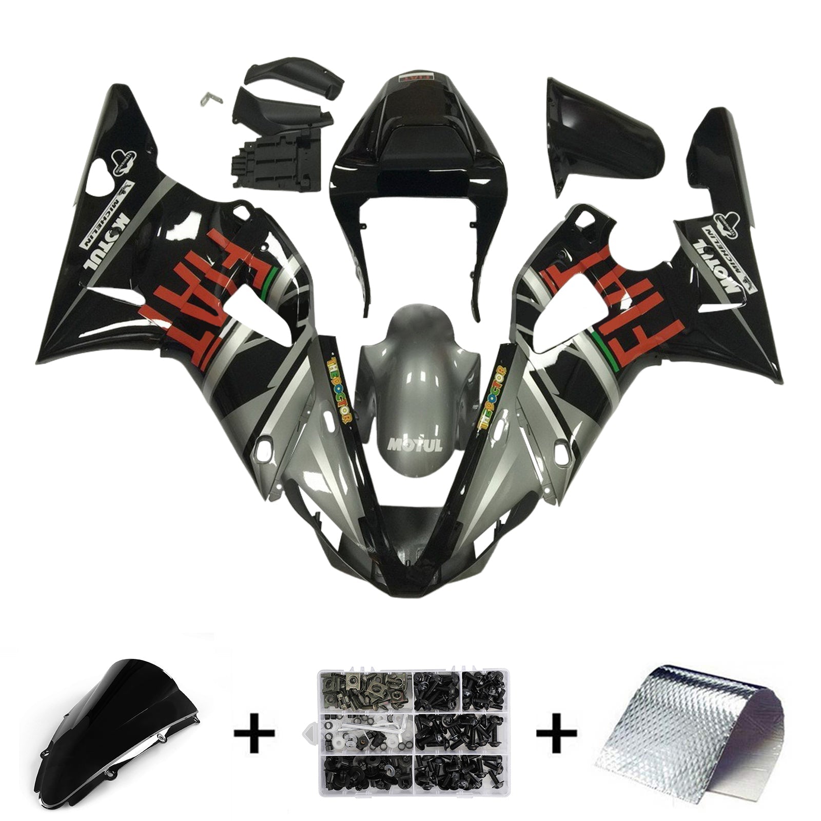 Yamaha YZF 1000 R1 2000-2001 Fairing Kit Bodywork Plastic ABS