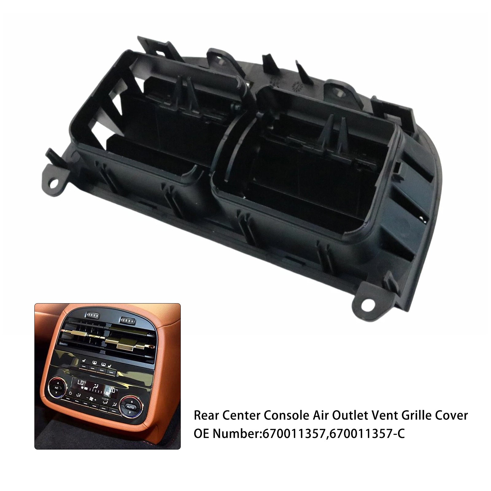 Rear Center Console Air Outlet Vent Cover For Maserati Quattroporte 2013-2020