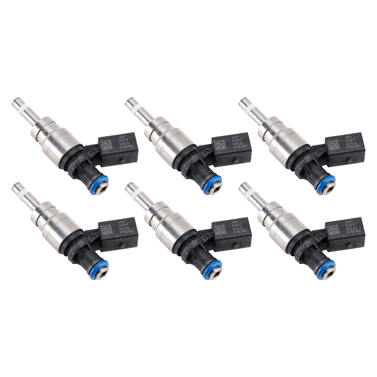 2005-2008 Audi A6 Quattro 3.2 V6 6PCS Fuel Injector 06E906036E 06E906036F