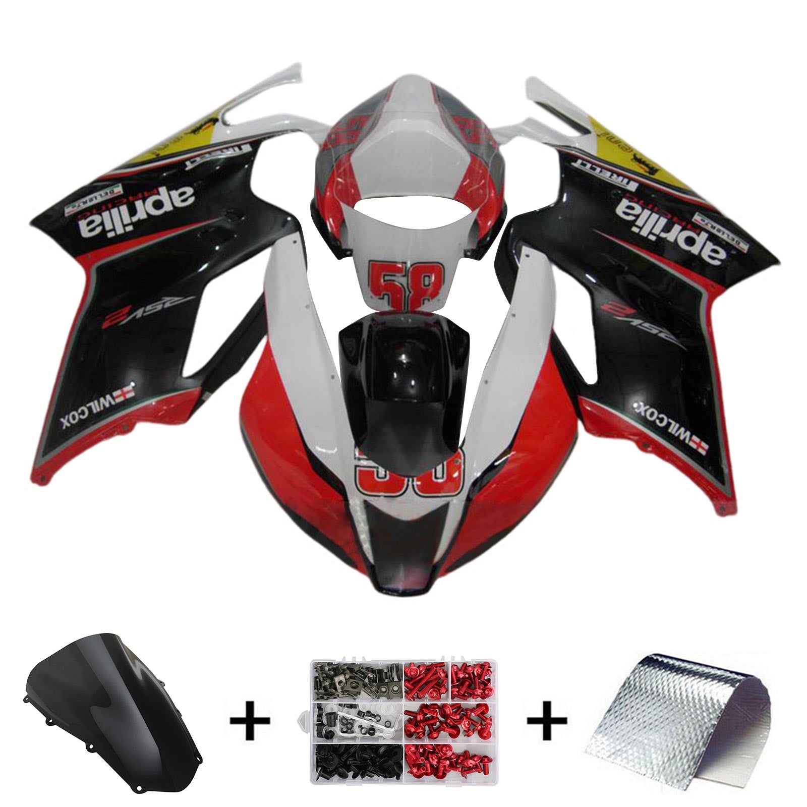 Amotopart Aprilia RSV1000 2003-2006 Kit Carenado Carrocería Plástico