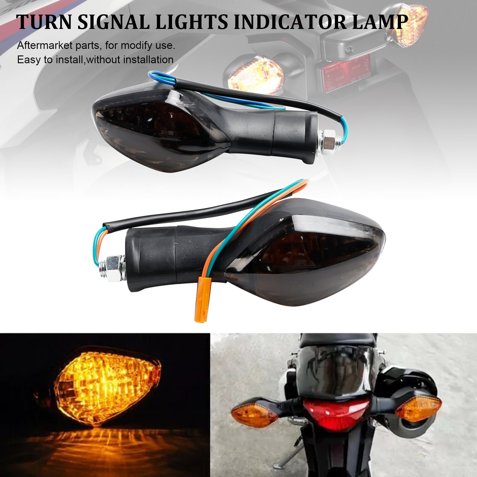 Turn Signal Lights Indicator Lamp For Honda CBR500 CBR650F CTX700 MSX125