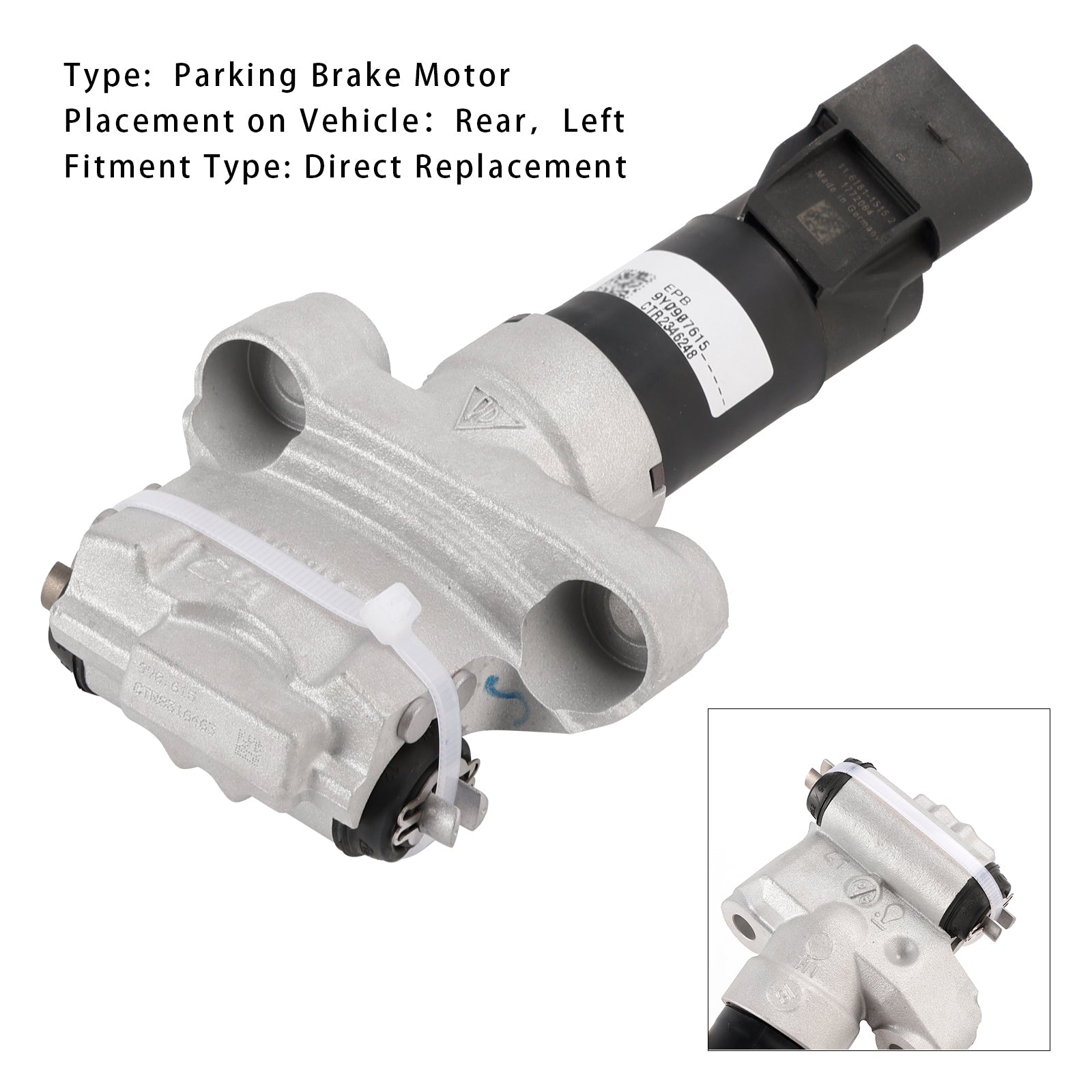 Rear Left Parking Brake Motor 9Y0907615 For AUDI E-TRON GT