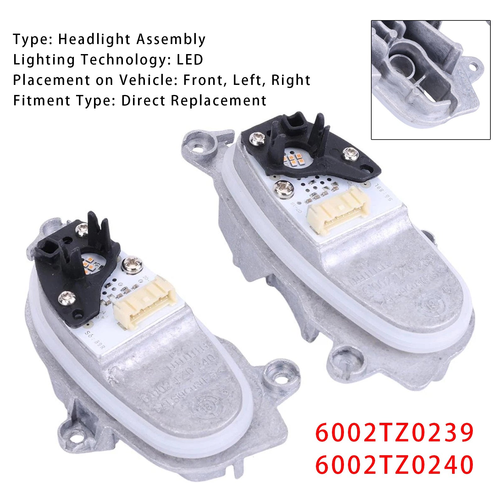 2pcs Turn Signal Lightsource LED Module 6002TZ0239 6002TZ0240 For BMW