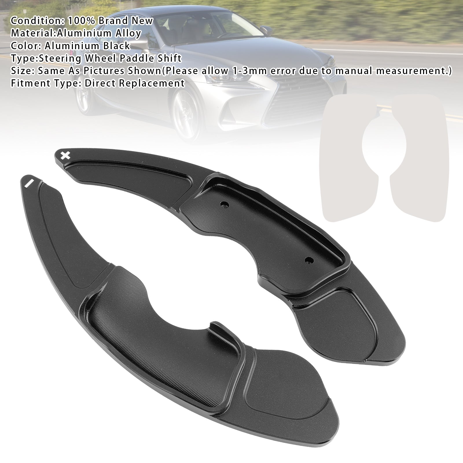 Steering Wheel Paddle Shifter Extensions For Lexus IS RC RCF NX