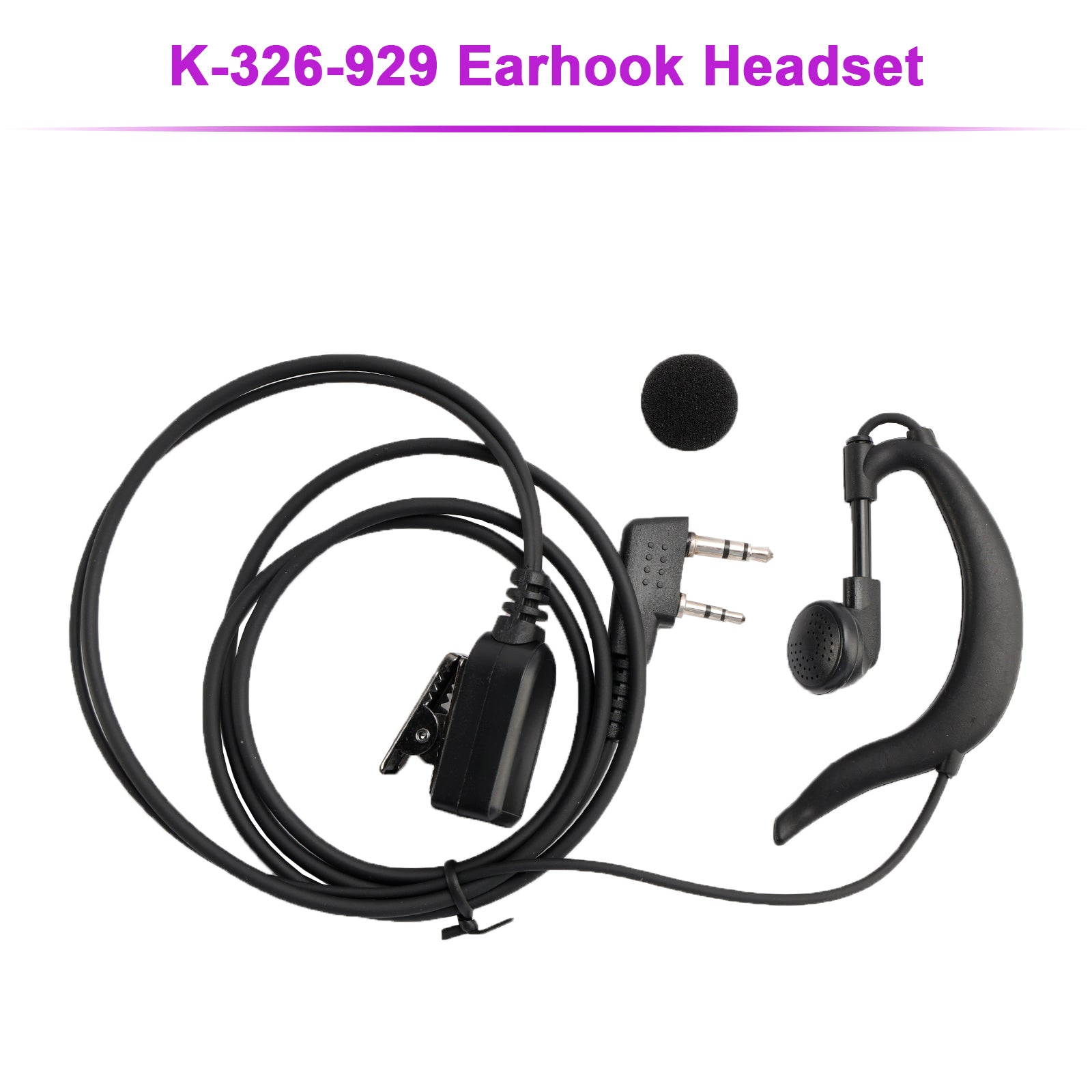 K-326-929 Earhook Headset For TK-208 TH-D7 RPU416A KG-UVD1 TG-K4AT PX-777 UV-5RA