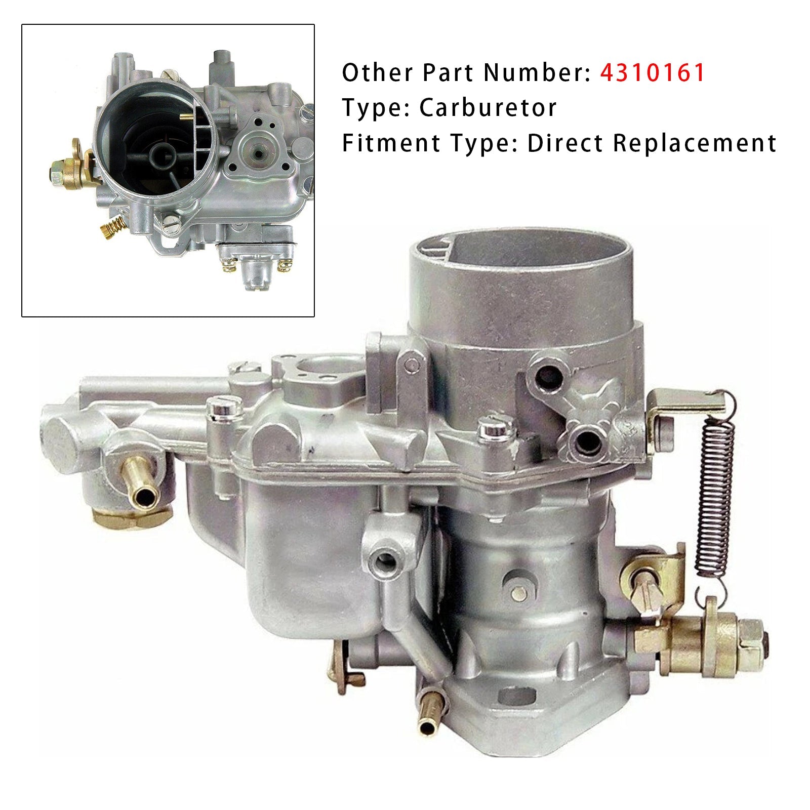 43-1016-1 34 Carburetor For VW Bug Dune Buggy Karmann Ghia