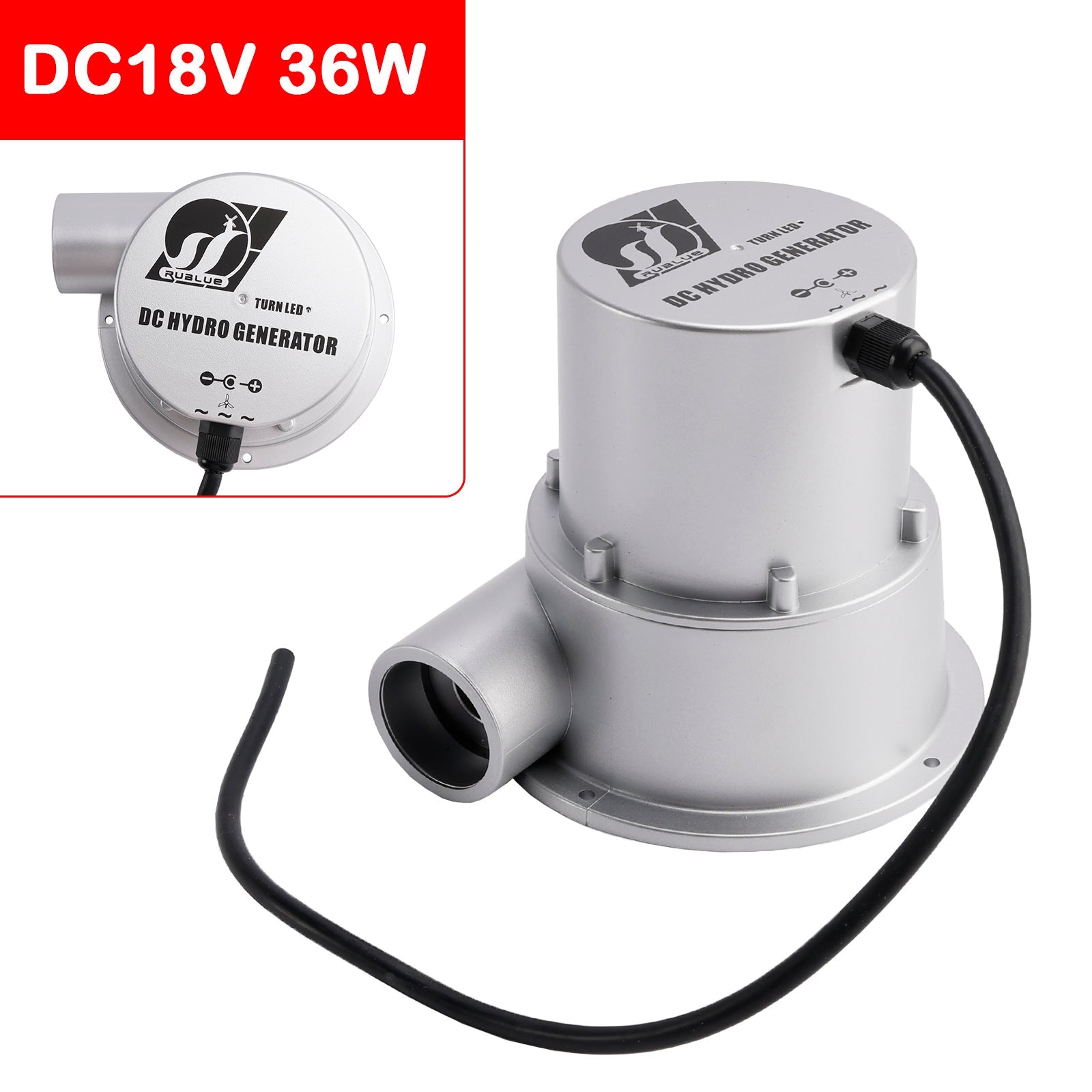 12V Small Hydroelectric Generator DC18V 36W/50W High Efficiency Brushless Motor