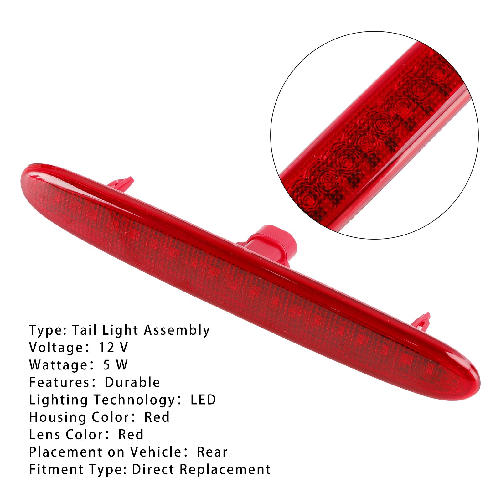 2006-2009 Pontiac Solstice GXP Red LED 3rd Third Brake Stop Light Lamp 28K