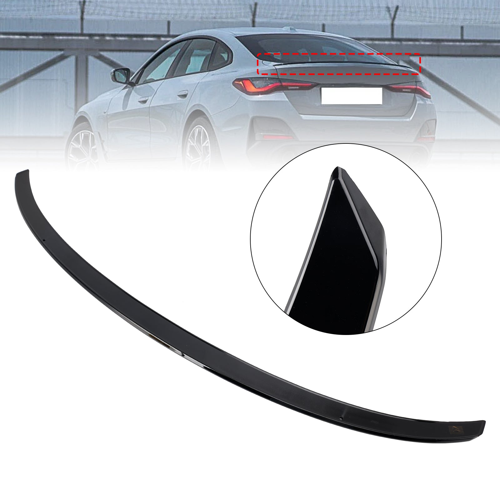 2021-2025 BMW 4 Series G26 Gran Coupe MP Style Gloss Black Rear Boot Spoiler