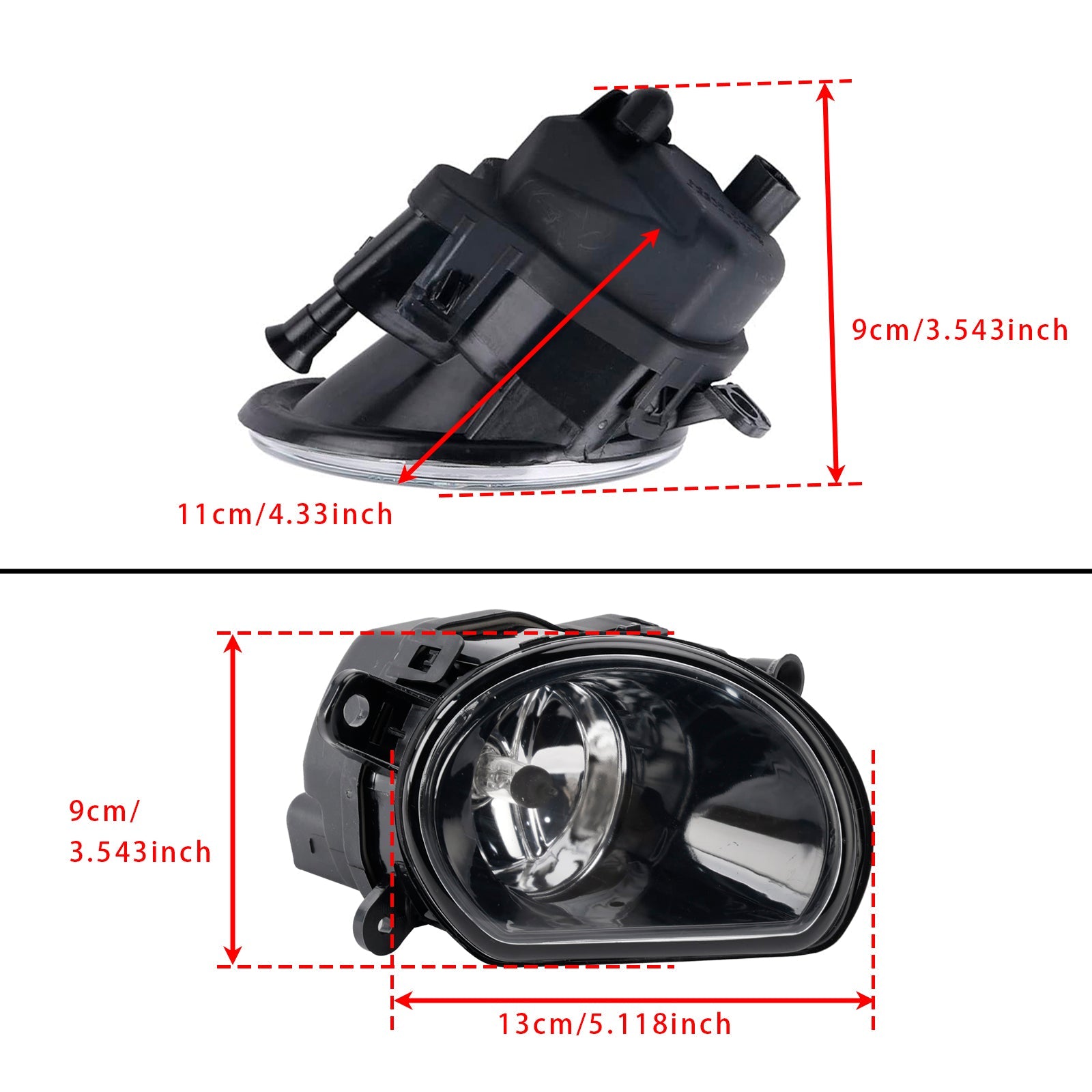 2004-2007 Audi  A8 D3 Pair Side Front Bumper Fog Light 4E0941700A