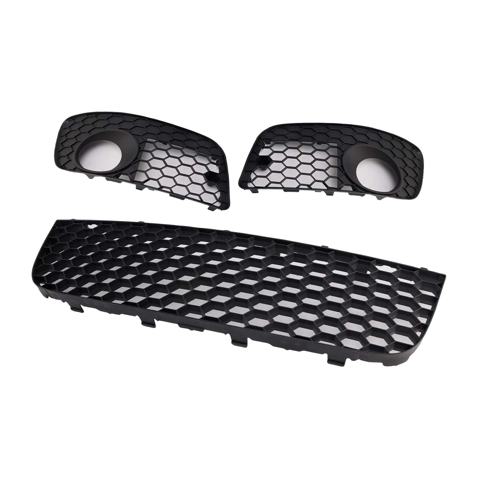 2006-2009 For VW GOLF MK5 GTI 3PCS Front Lower Bumper Grille + Fog Light Cover