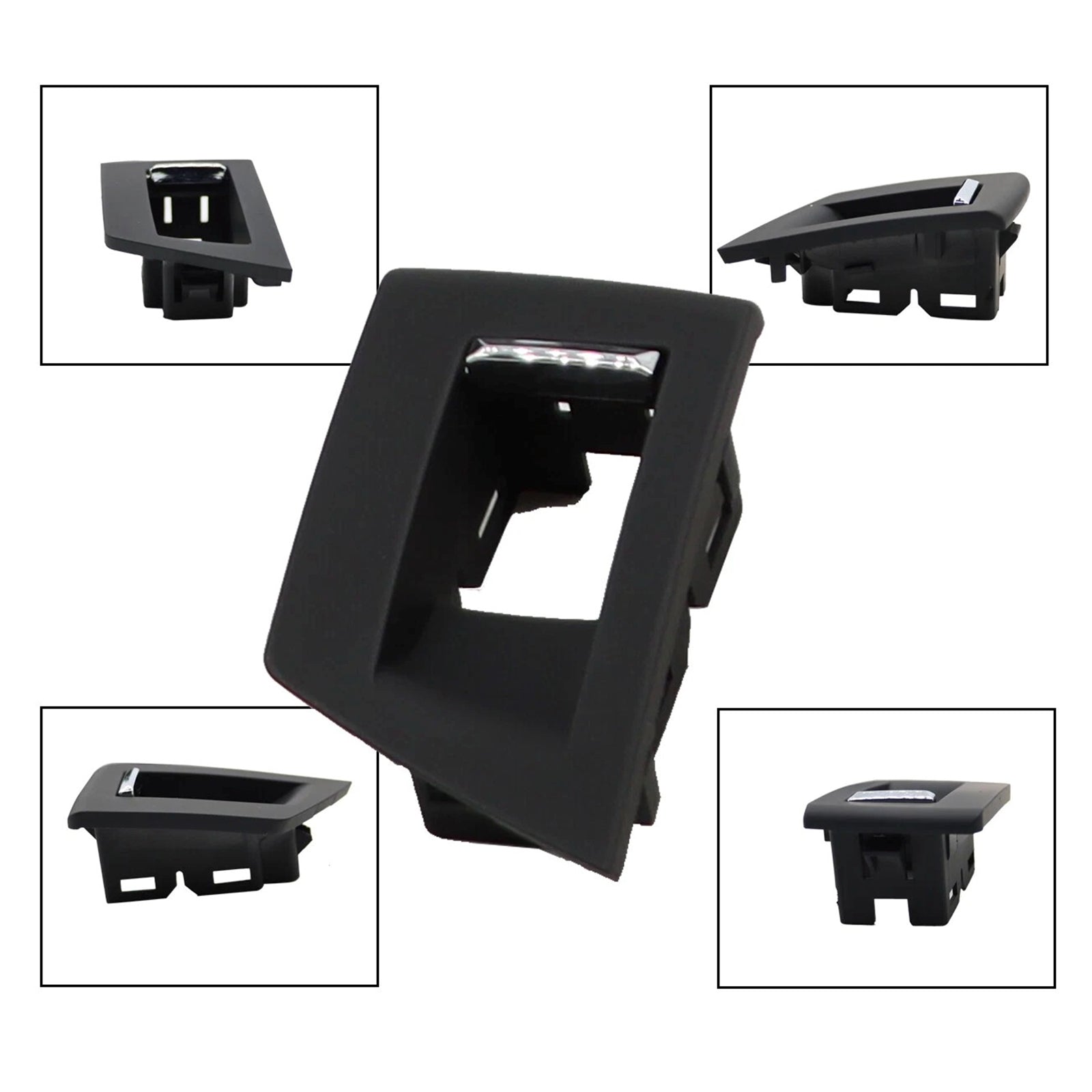 7x Black Inner Door Panel Handle Pull Trim Cover For BMW 5 Series F10 F11 10-16