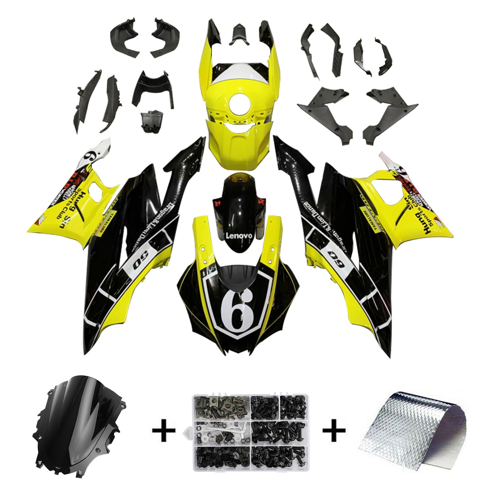 Amotopart Yamaha YZF-R3 R25 2022-2024 Fairing Kit Bodywork Plastic ABS