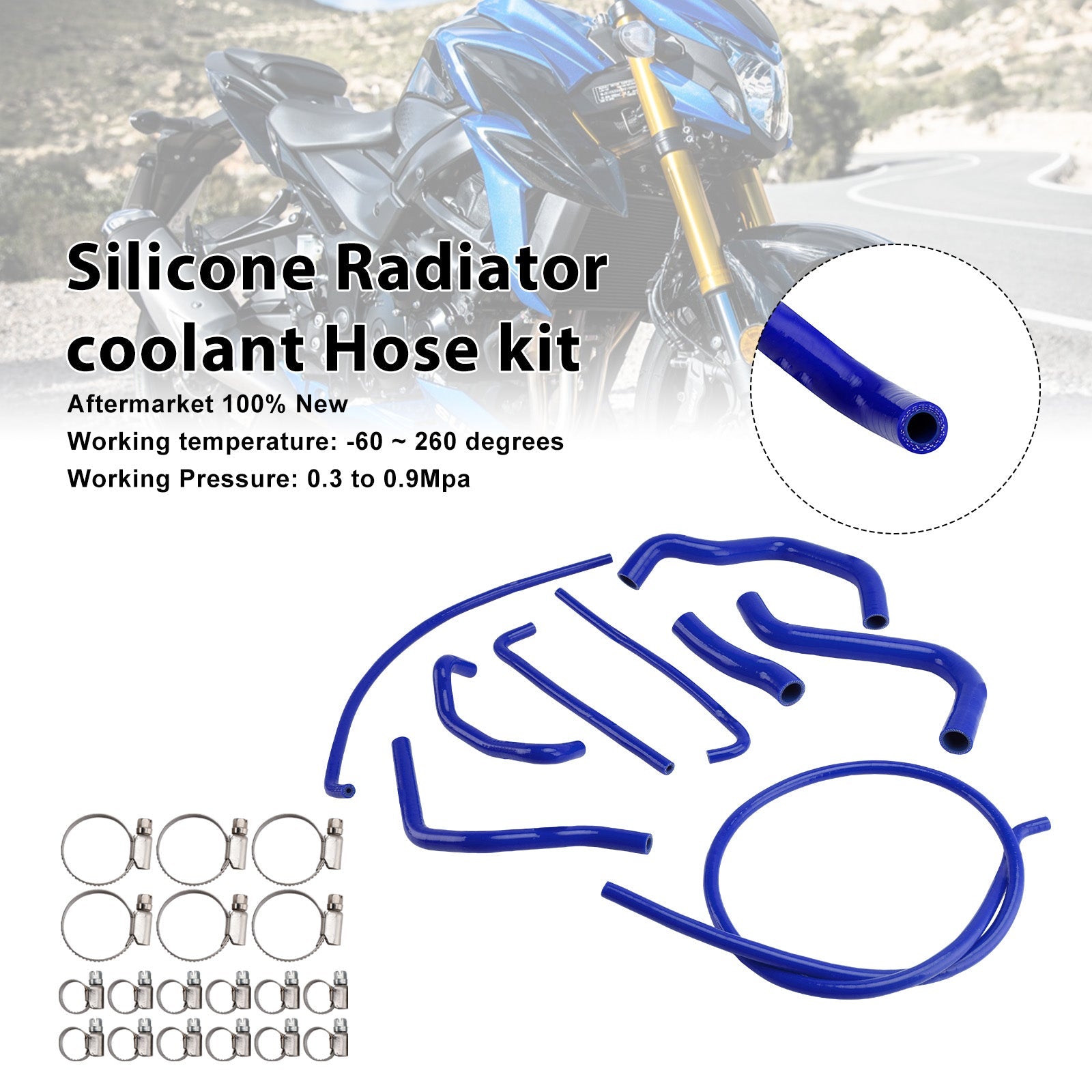 2017-2025 Suzuki GSX-S750/Z Silicone Radiator coolant Hose kit