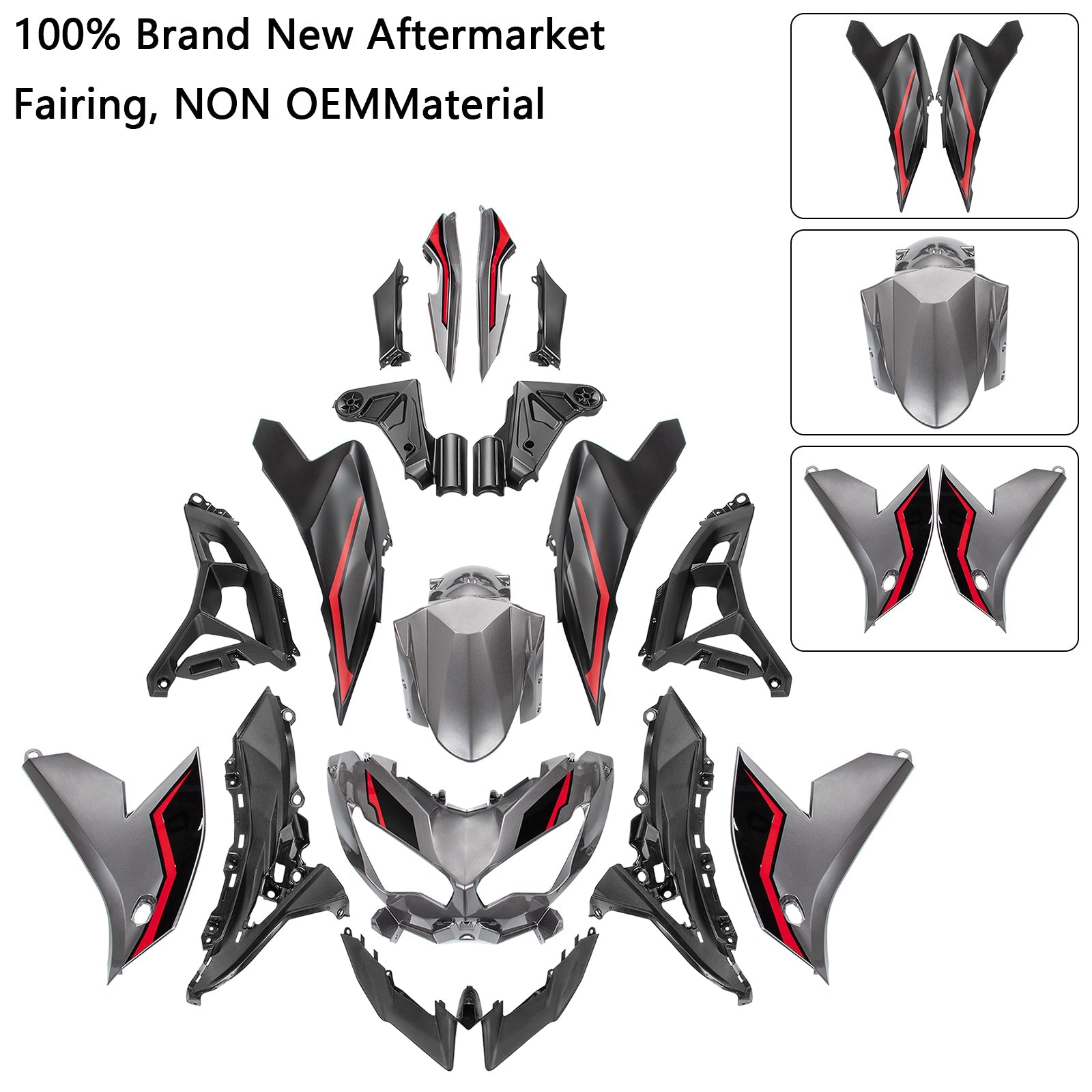 Injection ABS Bodywork Fairing Kit For Kawasaki VERSYS 650 KLE 2022-2024 04#