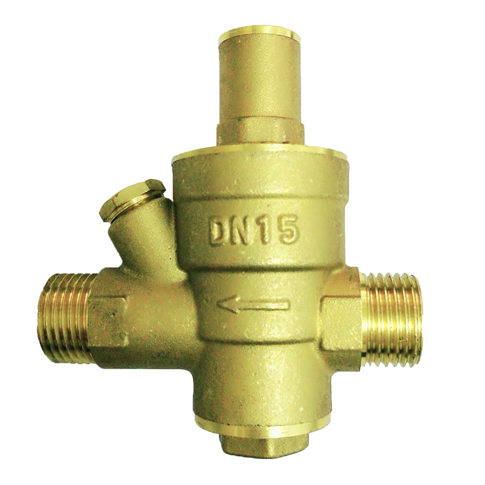 DN15 Adjustable Brass NPT 1/2" Water Pressure Regulator Reducer with Gauge Meter