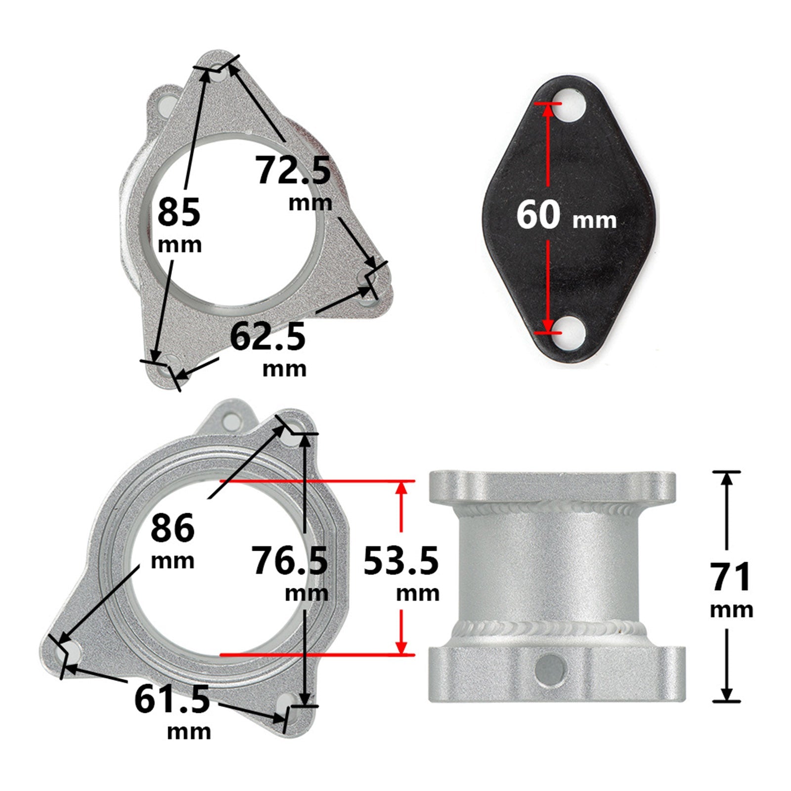 Exhaust Gas Recirculation Delete Kit for VW Golf Mk5, Skoda, Seat Jetta, Audi 2.0 TDI Models