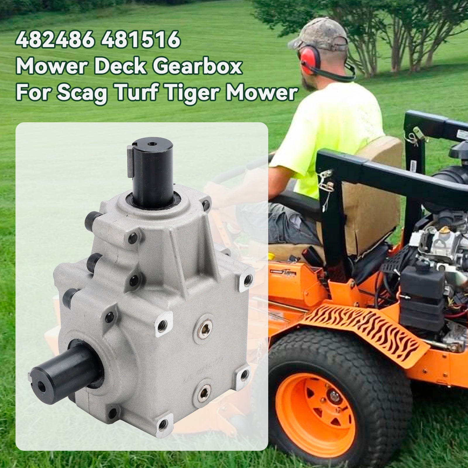 Mower Deck Gearbox Assembly 482486 481516 for Scag Turf Tiger Mower