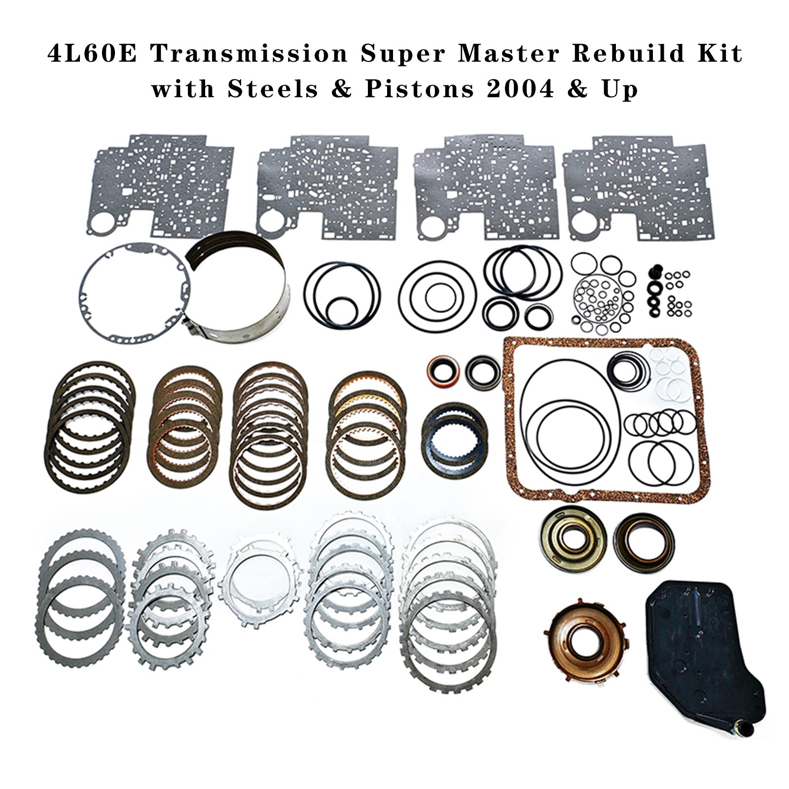 4L60E Transmission Super Master Rebuild Kit with Steels & Pistons 2004 & Up