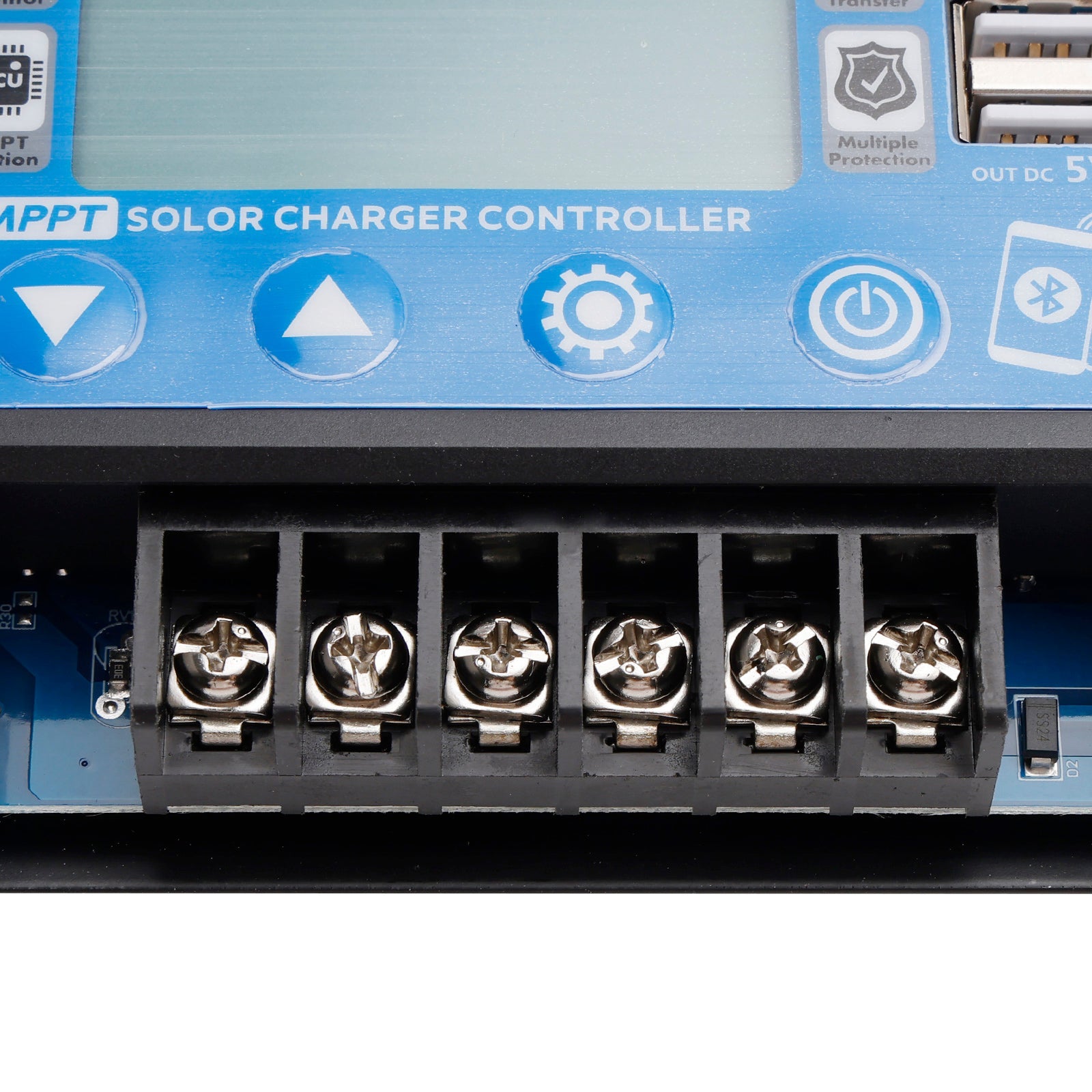 30/60A 내장형 스냅온 에너지 저장 전용 MPPT 태양광 컨트롤러 블루투스