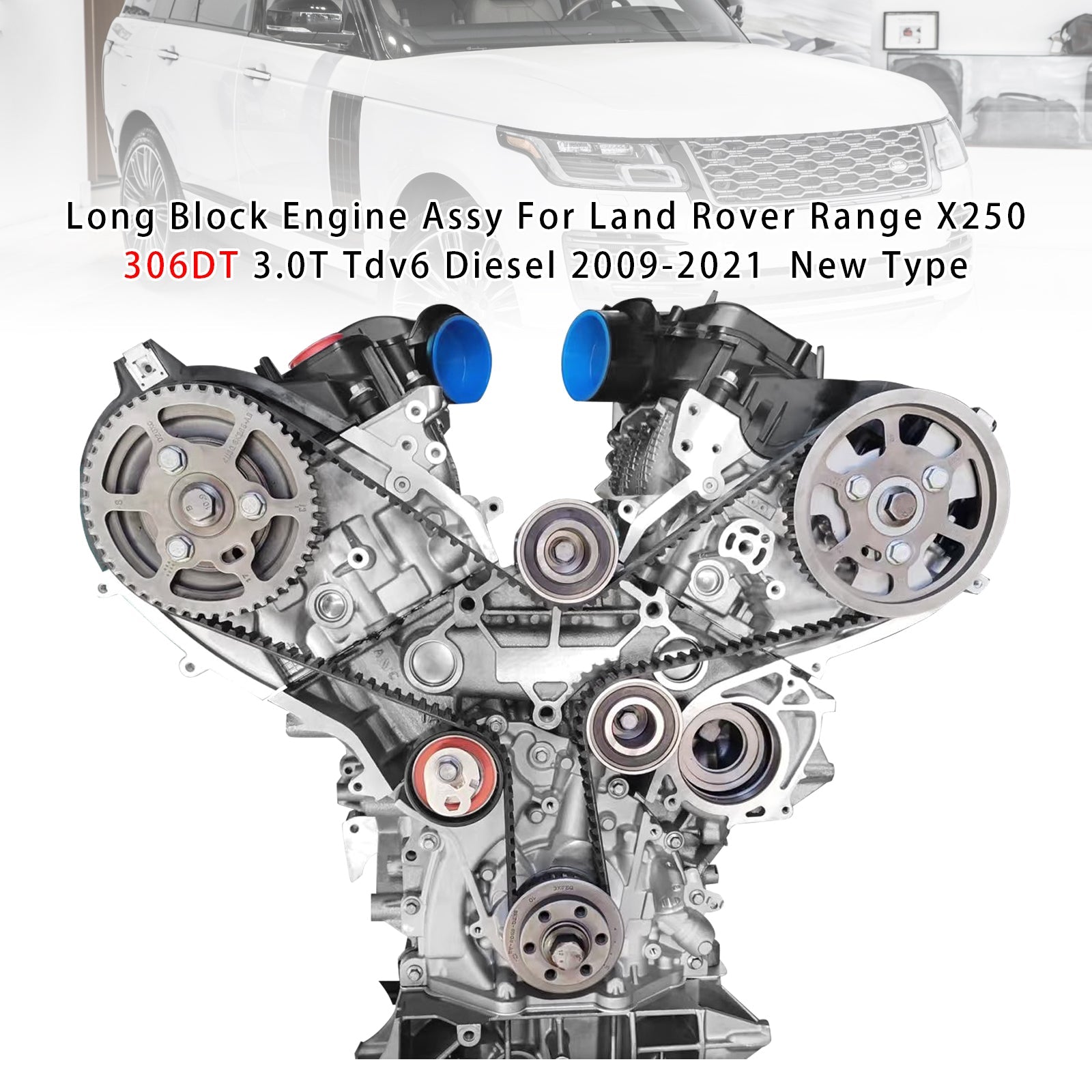 Long Block Engine For Land Rover Range X250 306DT 3.0T Tdv6 Diesel 2009-2021 New