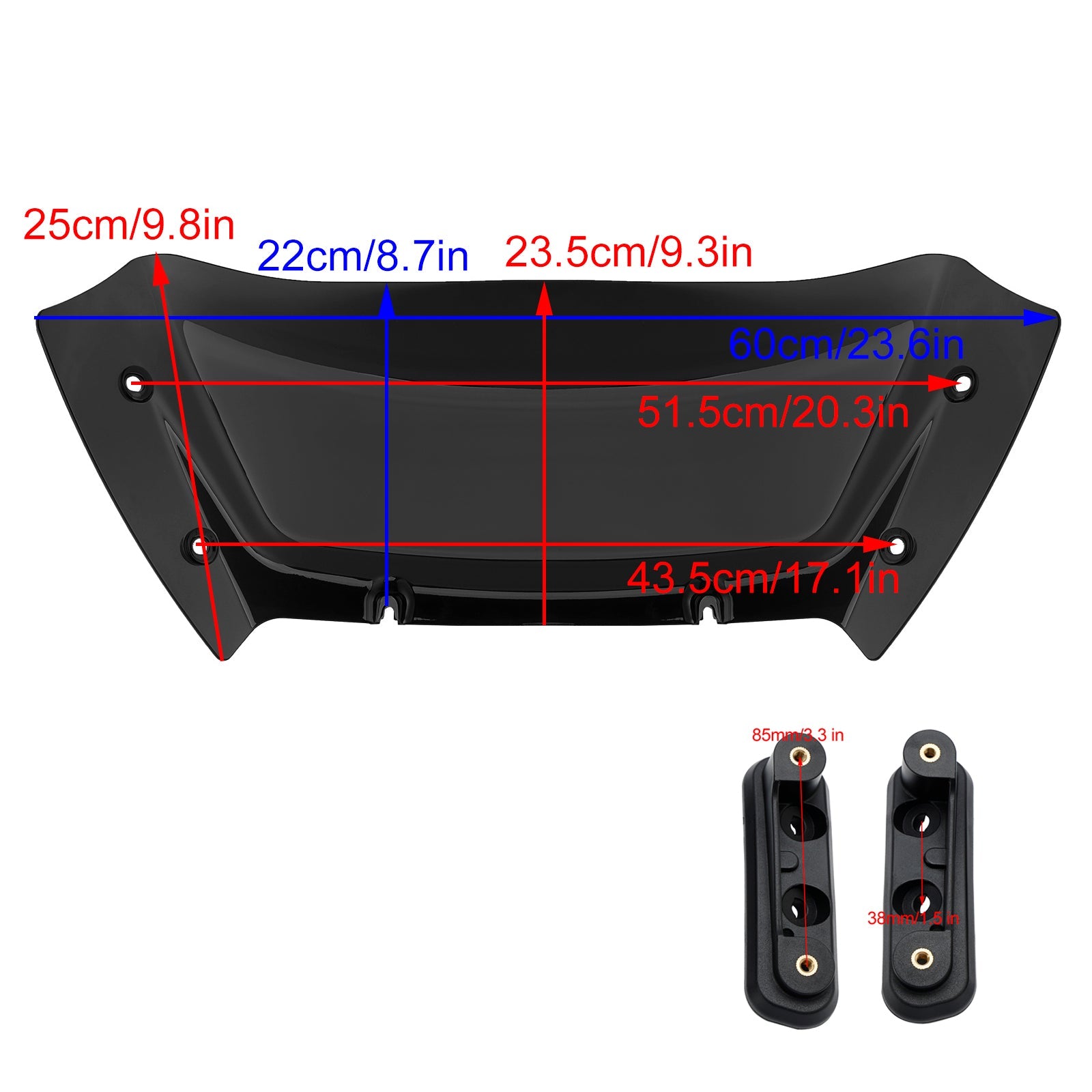 2023-2024 Touring Street Glide CVO 117 121 9" Windshield with Bracket