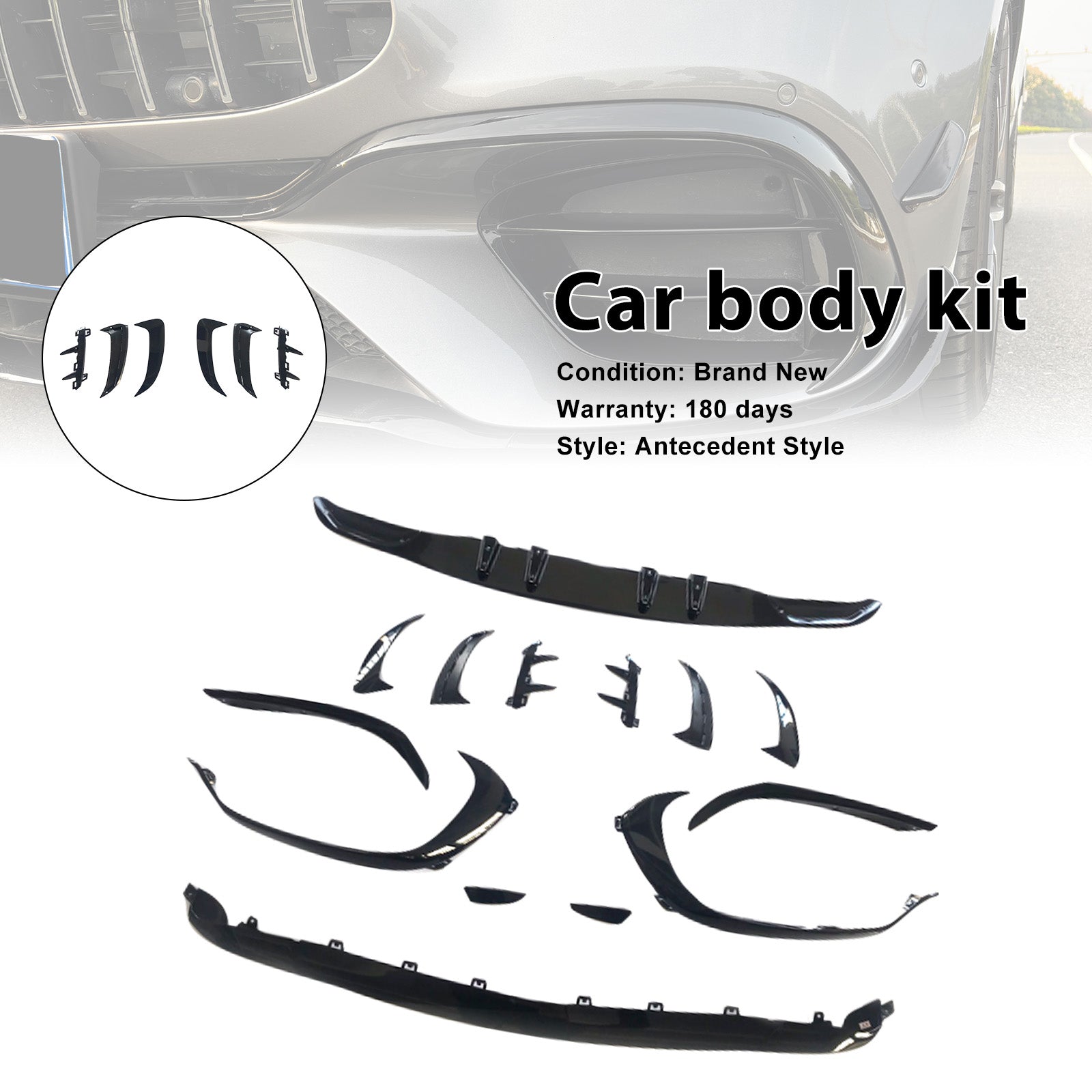 2019-2023 Fit Mercedes Benz A-Class W177 A45 Upgrade W177 A45S Body Kit Bumper