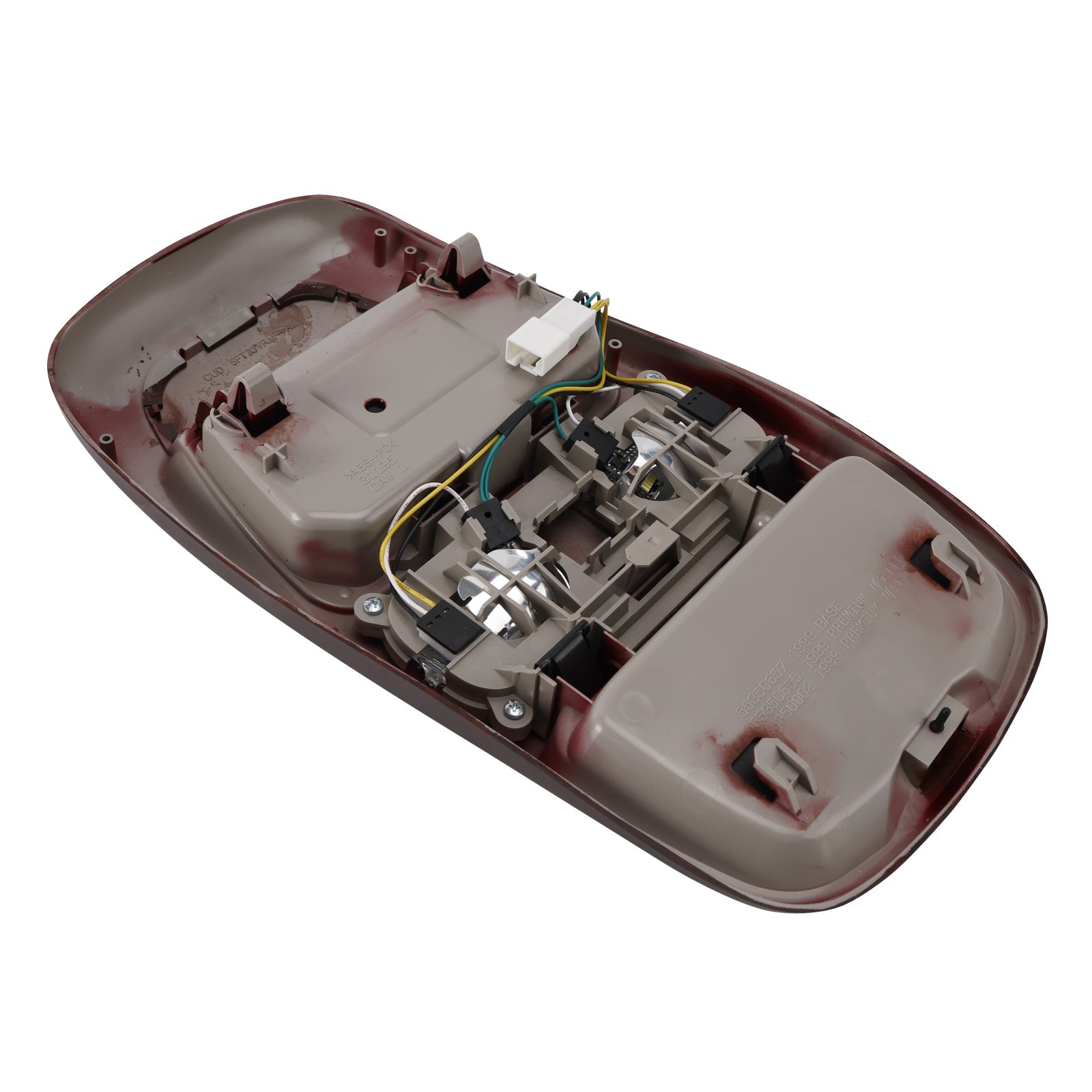 1998-2002 Dodge Ram 3500 Front LED Overhead Console Peach wood  SN94TL2AA 5013618AA