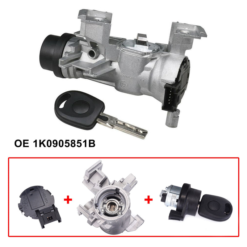 Audi VW Golf SEAT 1K0905851B Interruptor de encendido con llave de cilindro de bloqueo