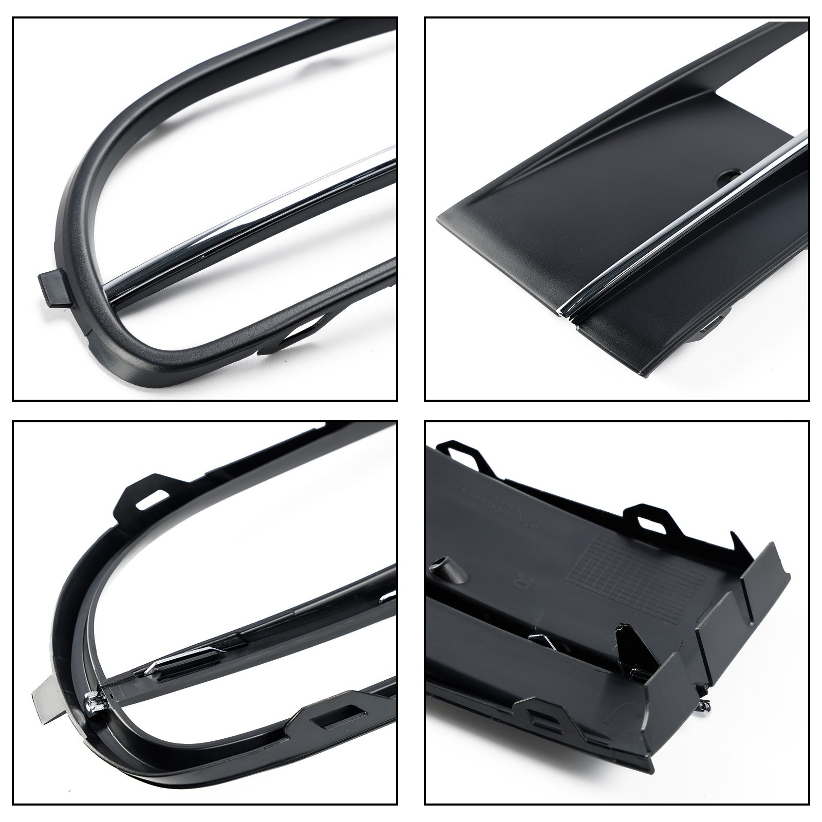 2012-2016 VW Beetle W/ Front Bumper Lower Grille + Fog Light Grill Chrome