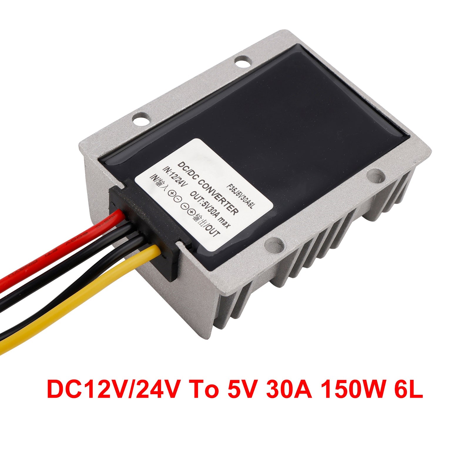 WaterProof 12V/24V to 5V 30A 150W Step Down DC/DC Power Converter Regulator