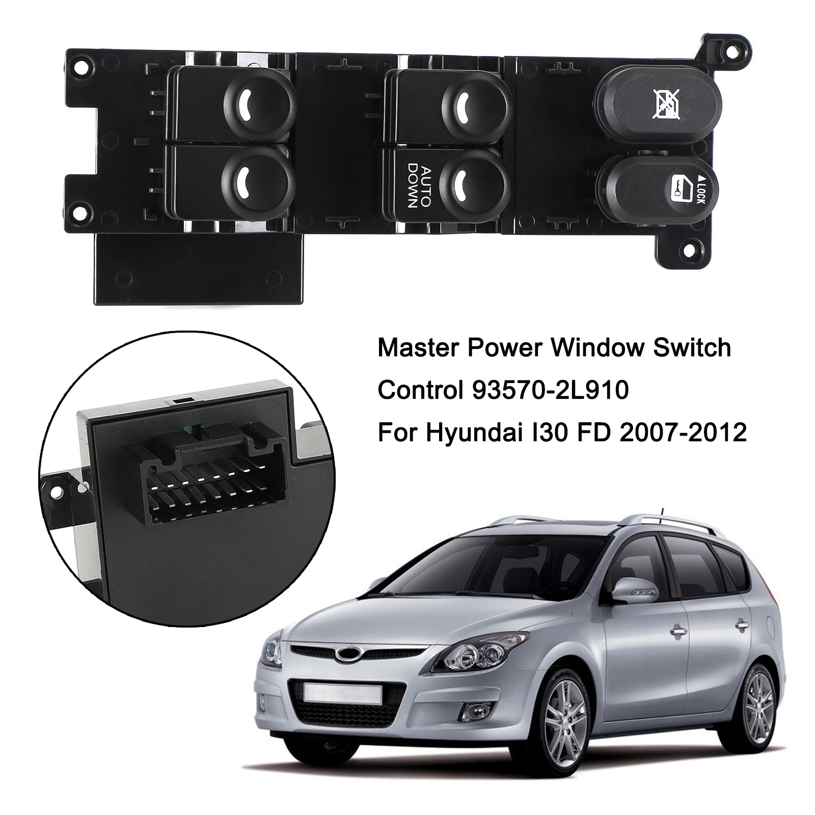 Right Driver Hyundai I30 FD 2007-2012 Master Power Window Switch Control 93570-2L910