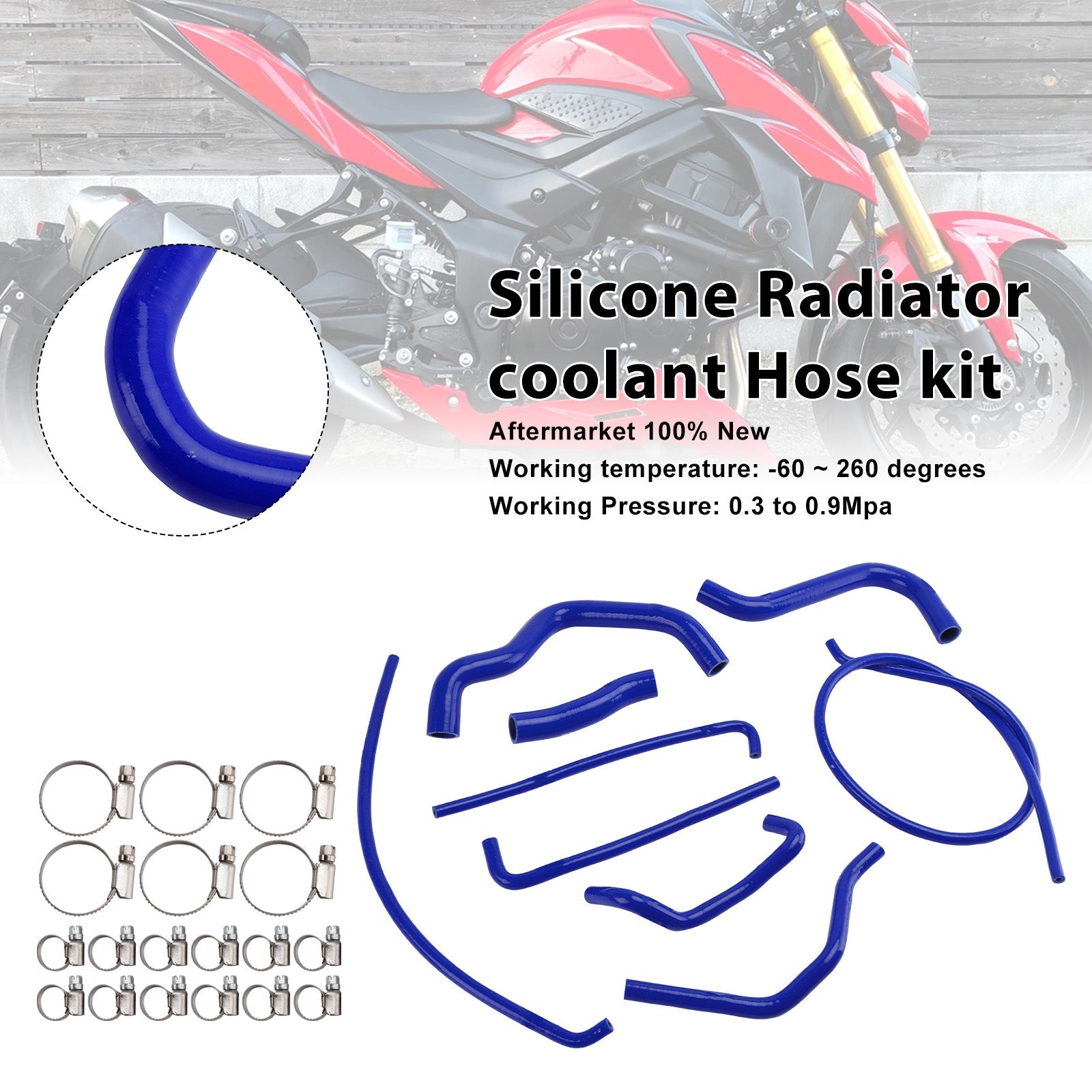 2017-2025 Suzuki GSX-S750/Z Silicone Radiator coolant Hose kit