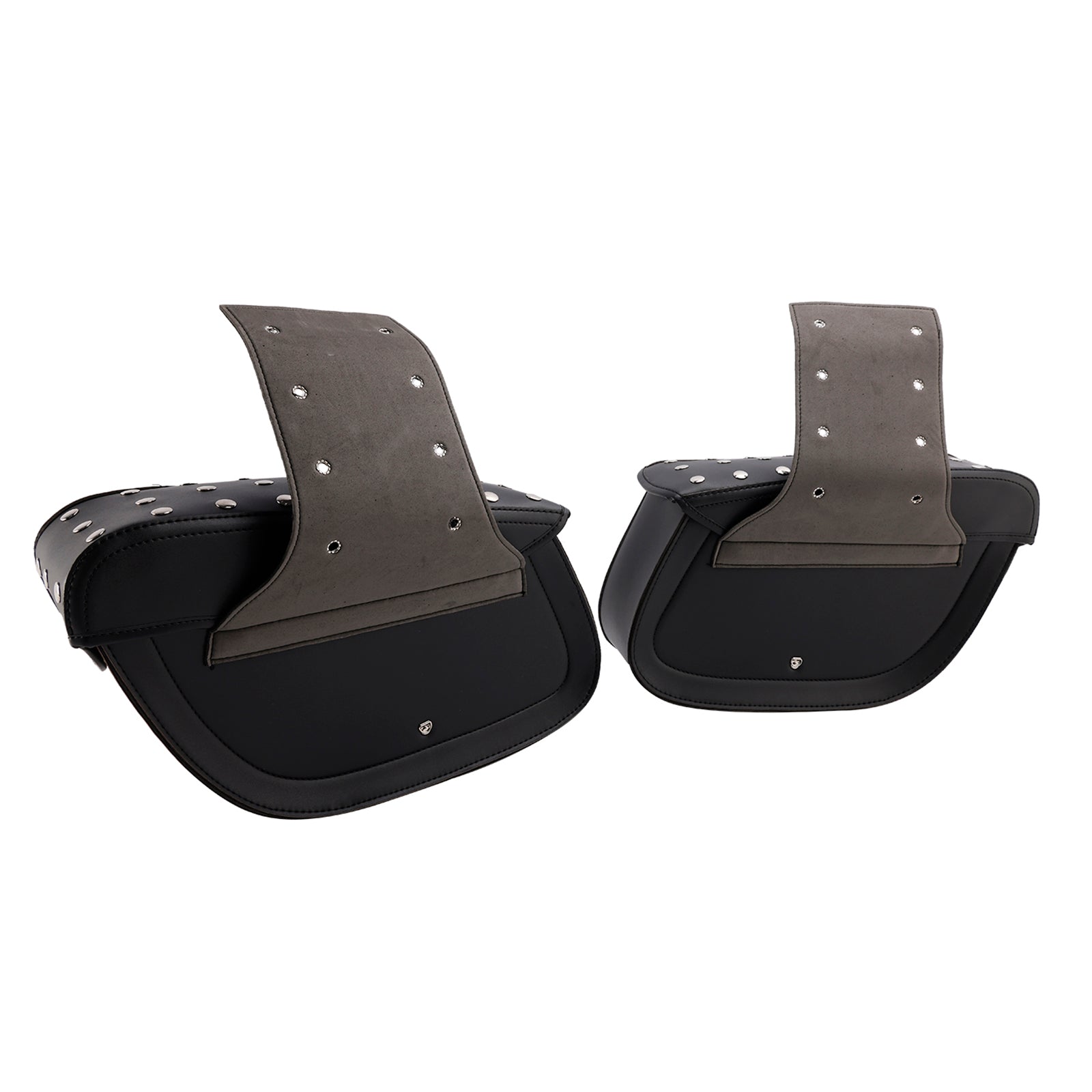 Universal Saddlebag Side Storage Tail Bag Pu Luggage Black 80L For Motorcycle