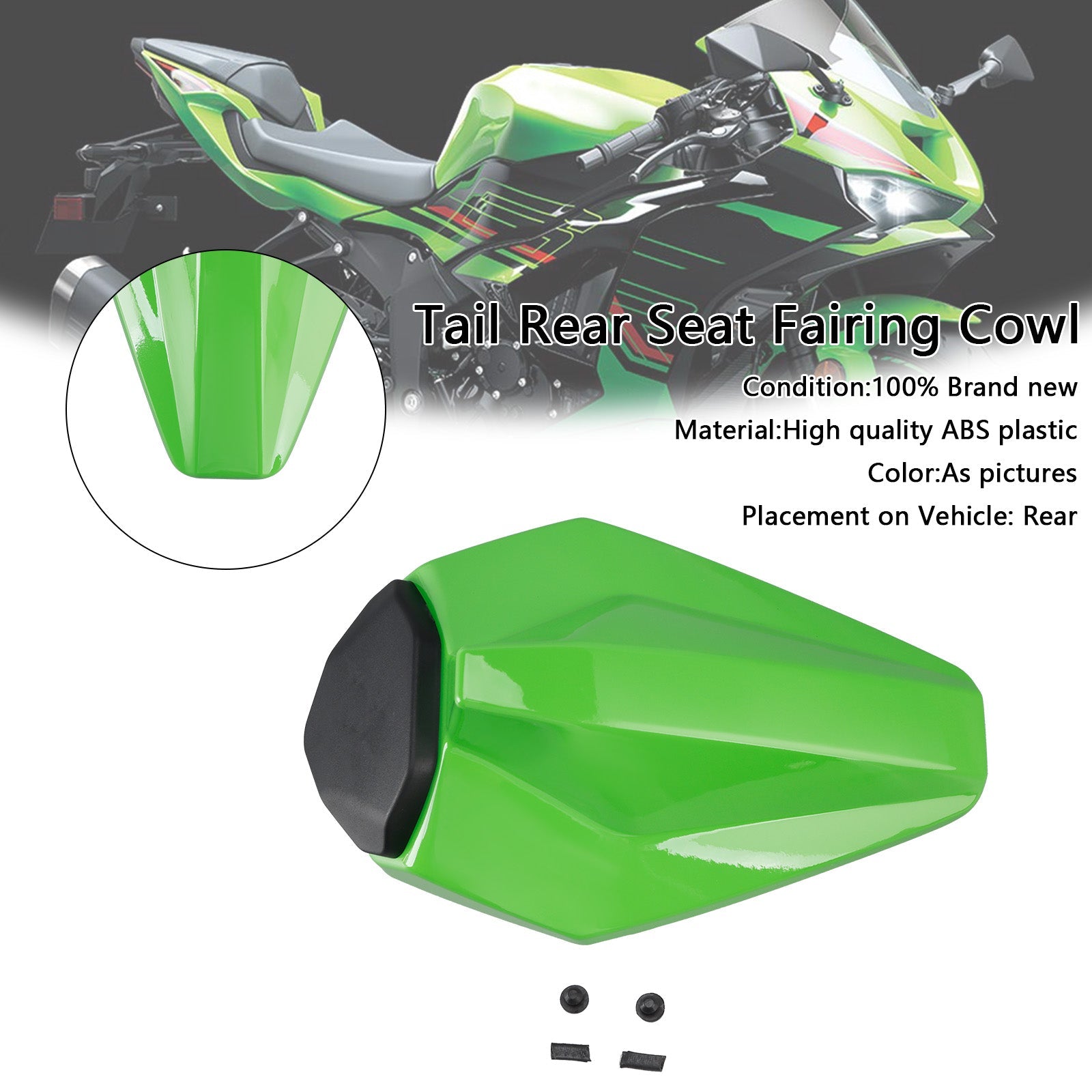 2019-2025 Kawasaki ZX6R ZX-6R Racing Tail Rear Seat Fairing Cowl
