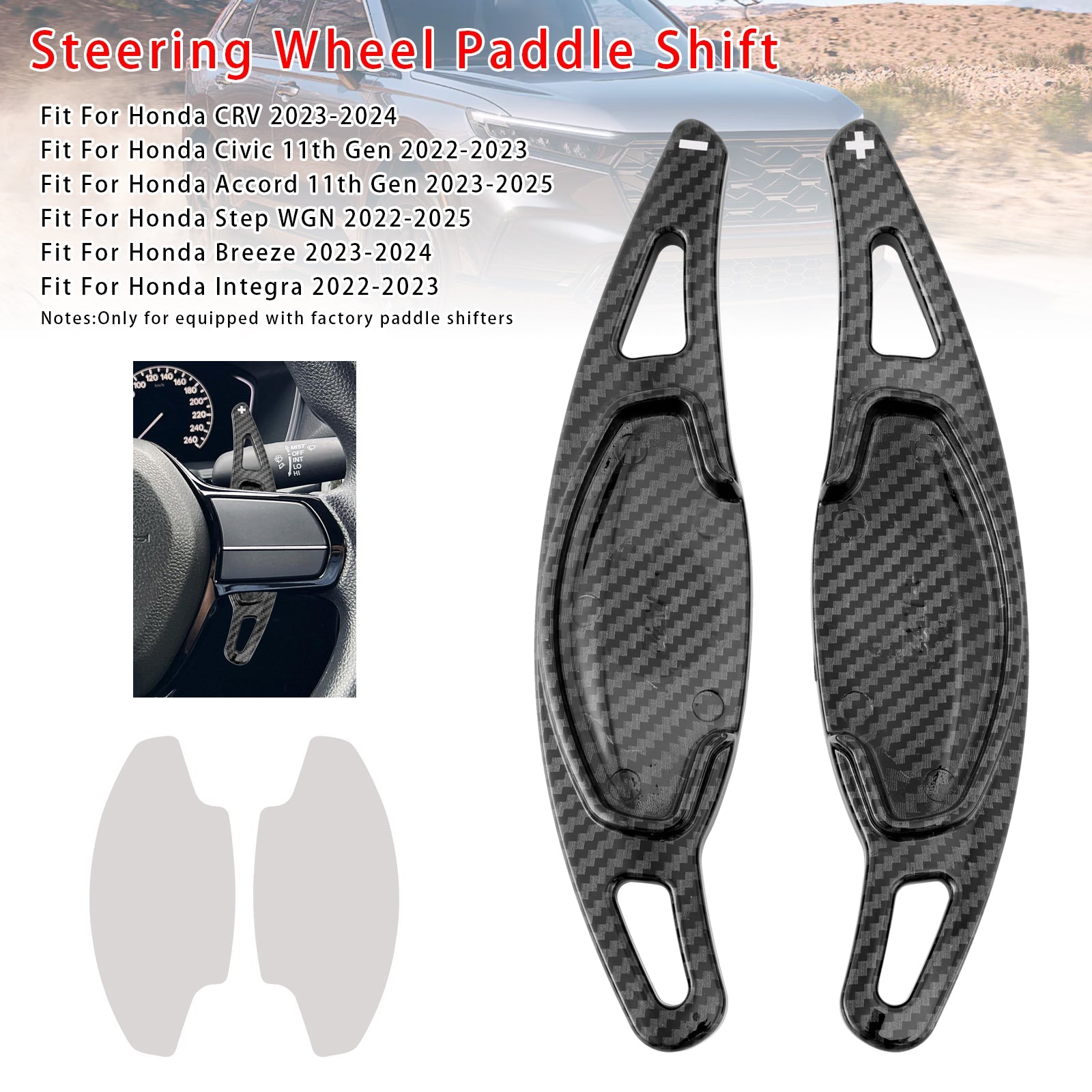 Steering Wheel Paddle Shifter Extension For Honda CRV Civic 11