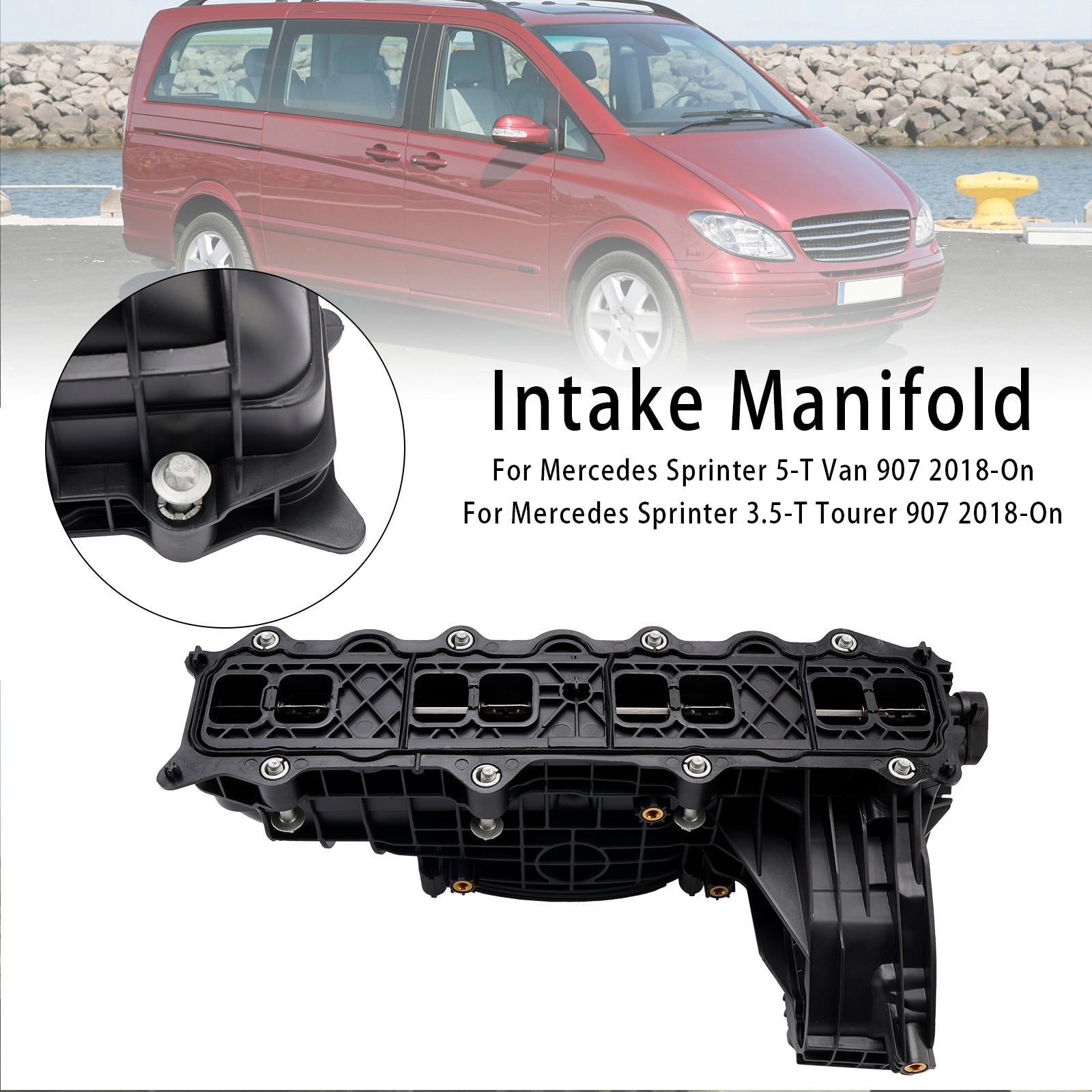 흡기 흡입구 Manifold A6510904937 FIT Mercedes Benz 2.1 CDI 2143CCM 2003+