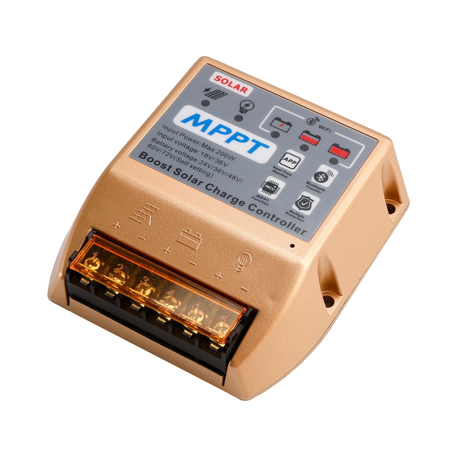 10A/20A/30A Boost MPPT Solar Controller 24V36V48V60V72V Mobile APP Smart Control