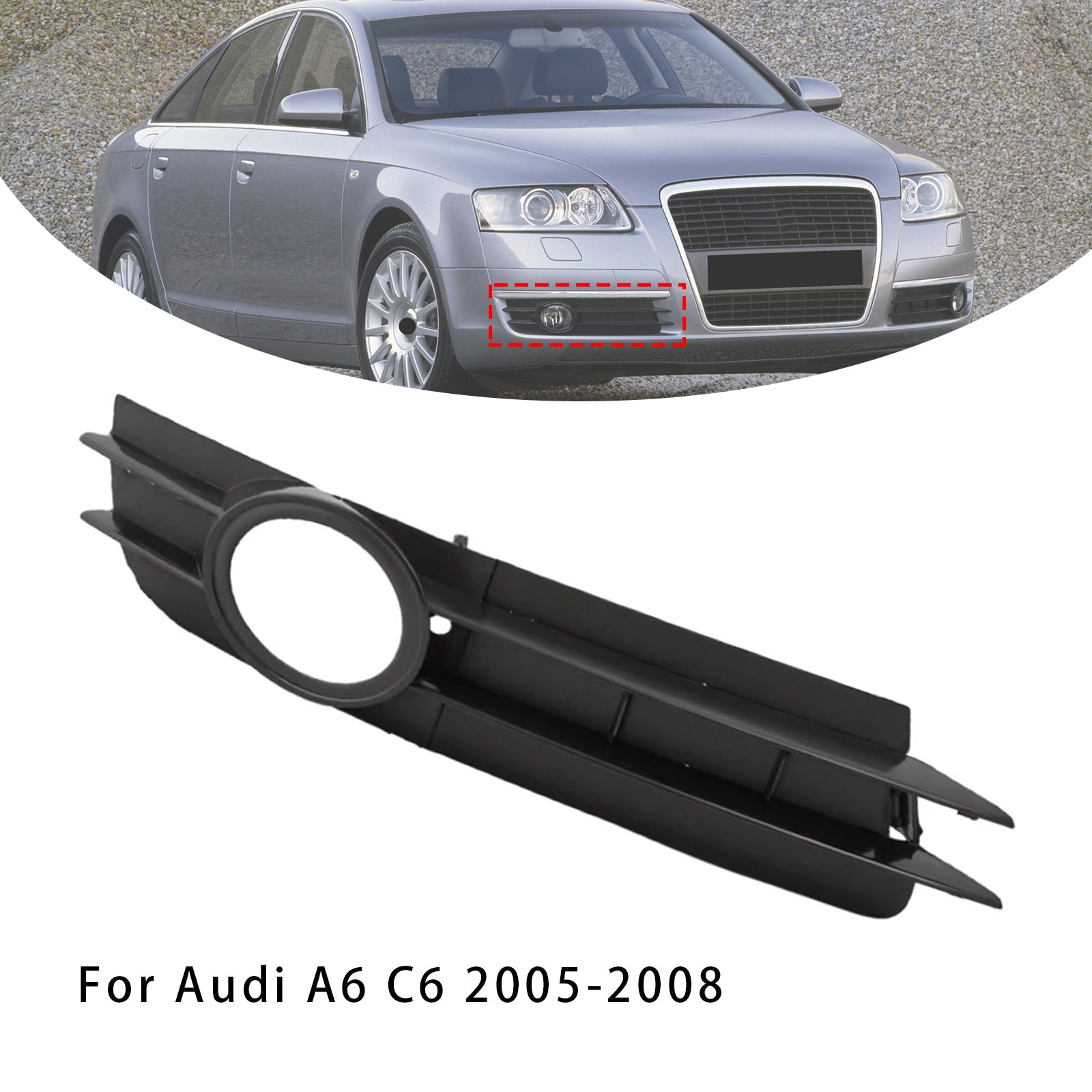 2005-2008 Audi A6 C6 Car Right Side Fog Light Grille Cover 4F0807682A