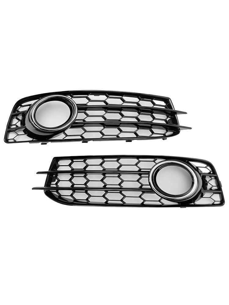 Honeycomb Front Bumper Fog Light Grille Cover Fit Audi A3 8P S-Line 2009-2012