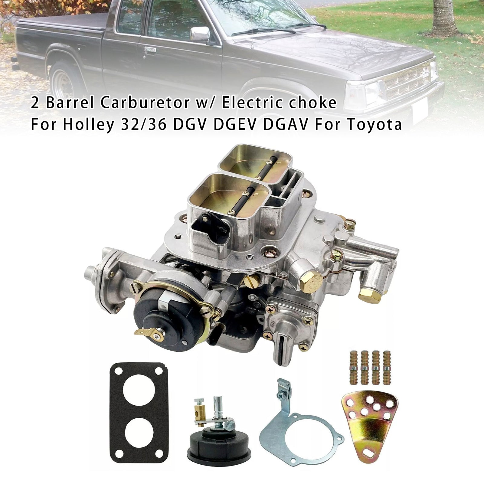 1987-1993 Mazda B2200 2.2L 2 Barrel Carburetor w/ Electric choke For Holley 32/36 DGV DGEV DGAV