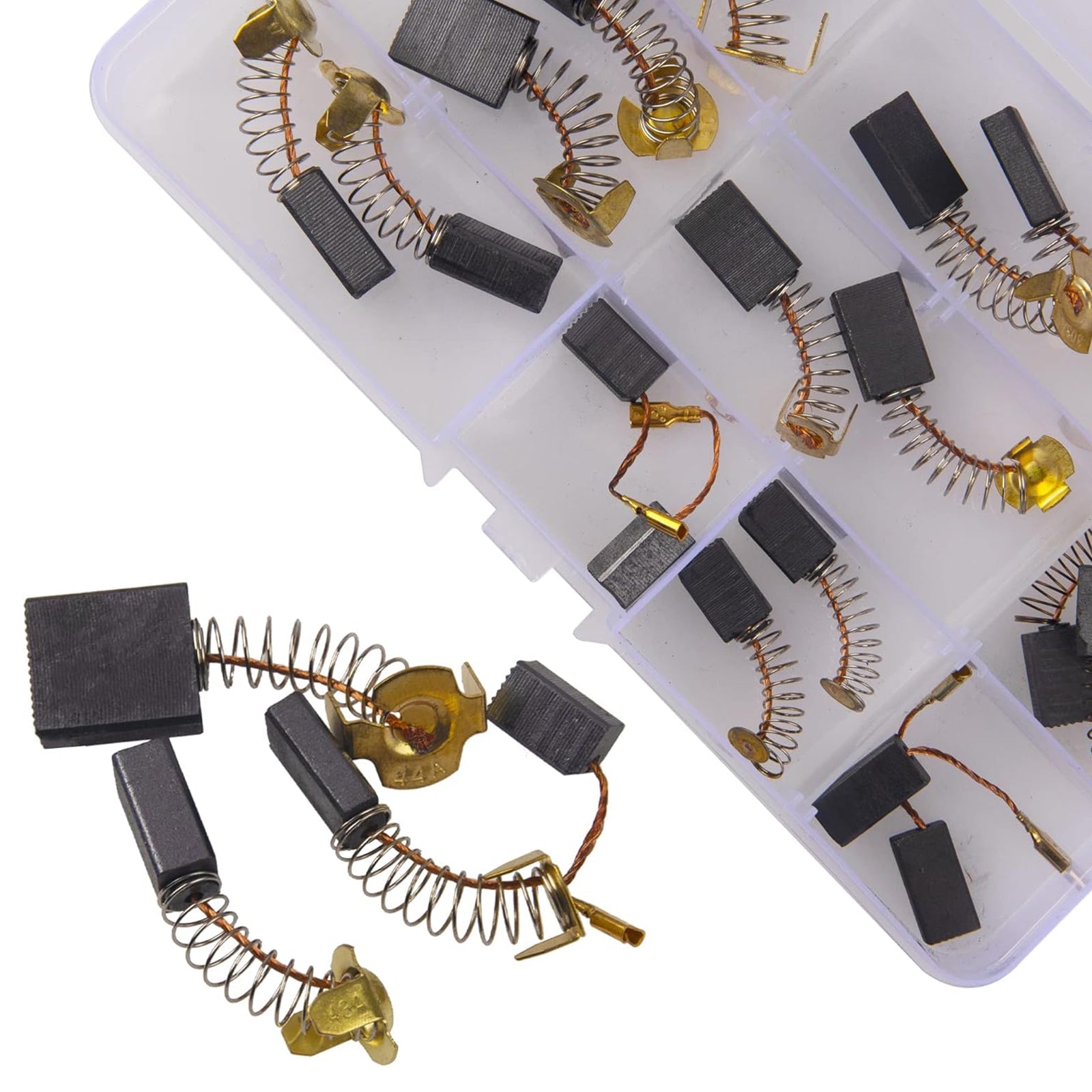 20Pcs Electric Motor Carbon Brushes 10 Sizes Replacement Repair Power Tool Part