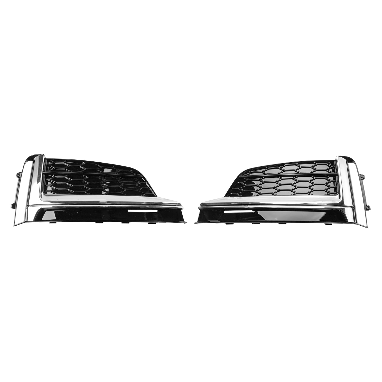 2PCS Front Bumper Fog Light Grille Cover Trim Fit Audi S5 A5 S-Line 2018-2019